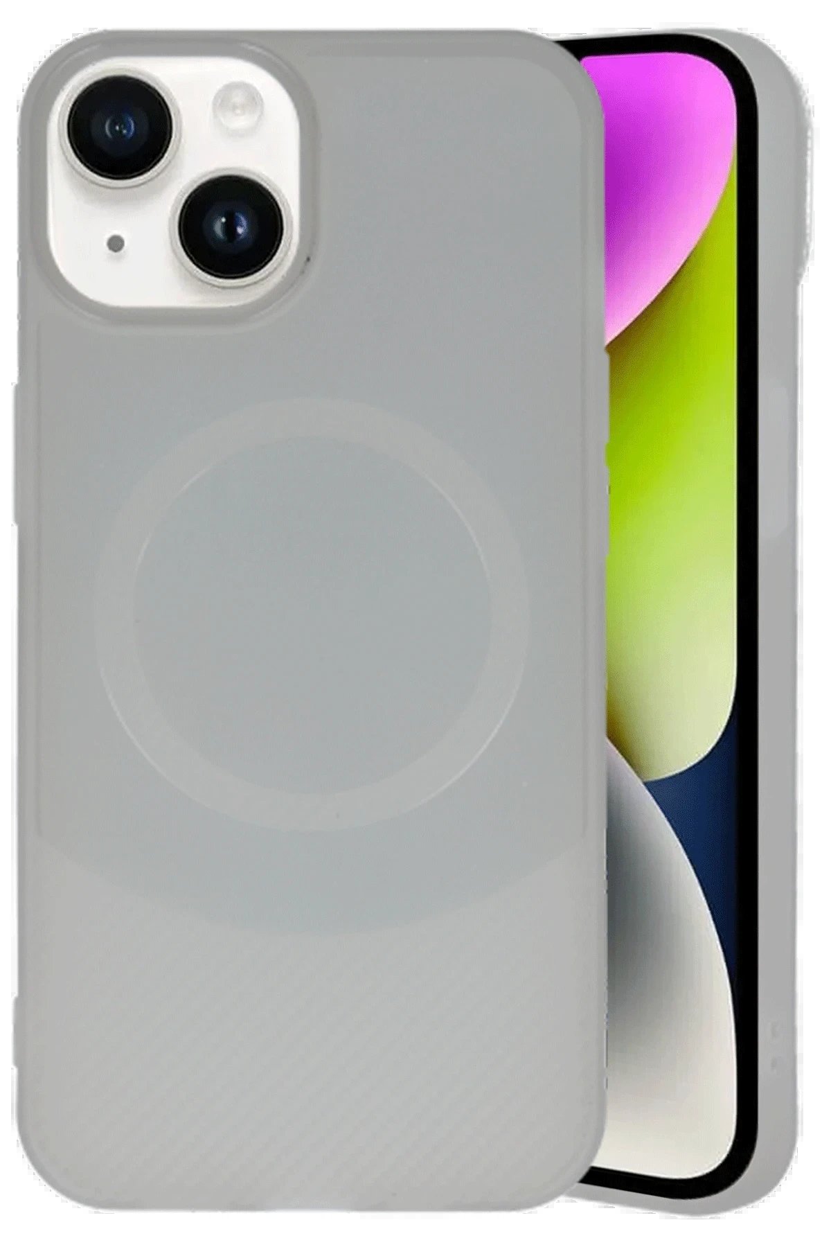 Newface iPhone 14 Kılıf Maya Karbon Kapak - Gri