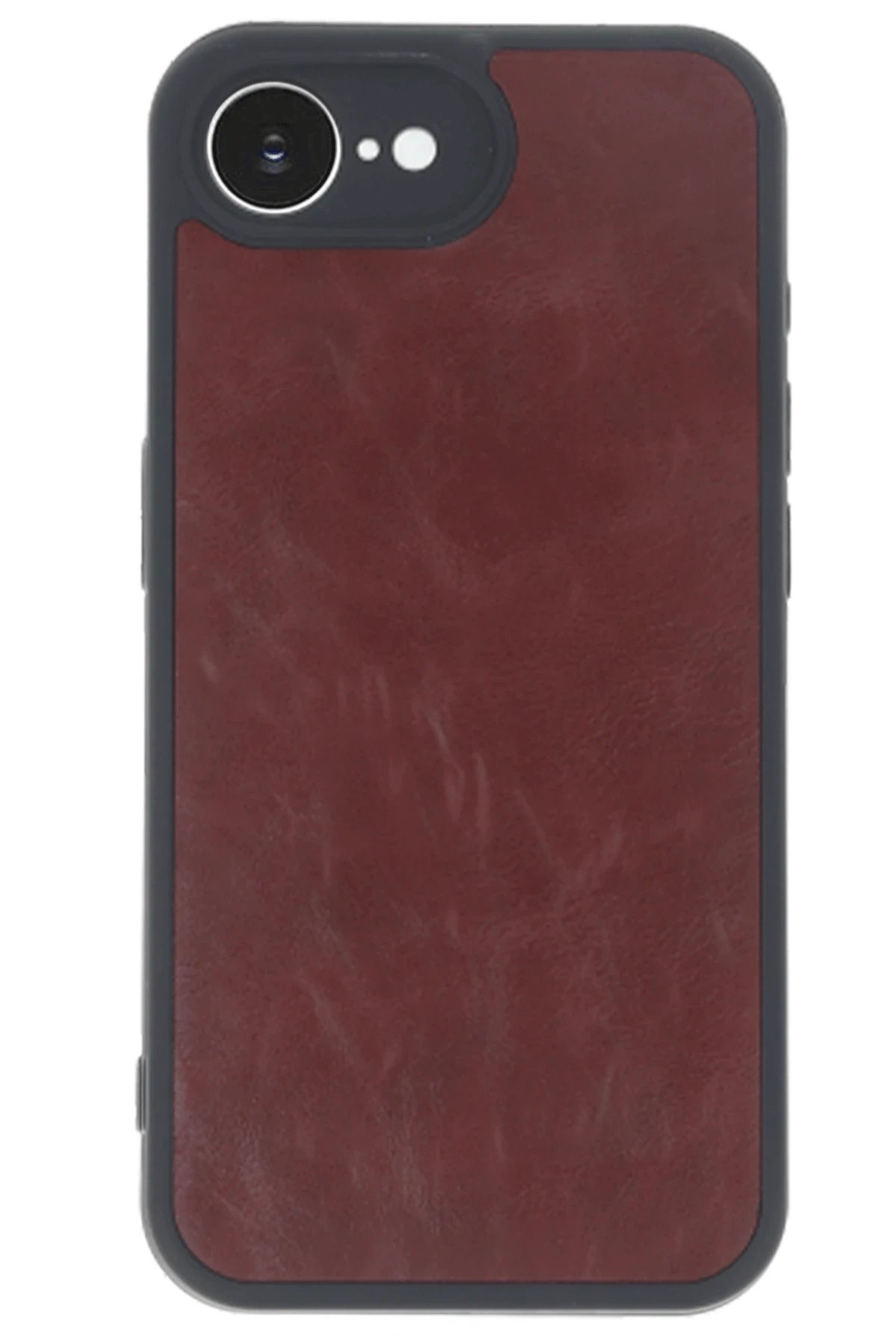 Newface iPhone 16E Kılıf Aras Deri Kapak - Bordo