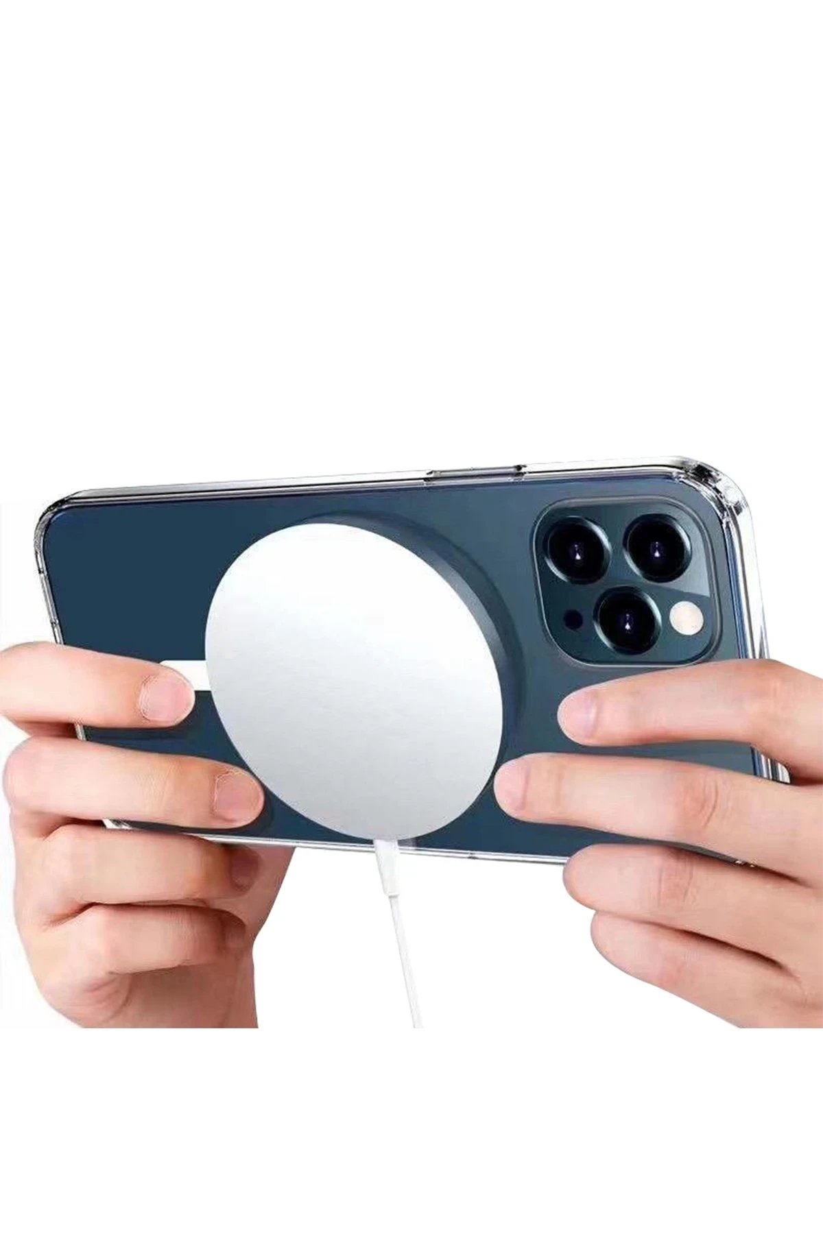 Newface iPhone 15 Plus Kılıf Pc Real Magsafe Kapak - Şeffaf