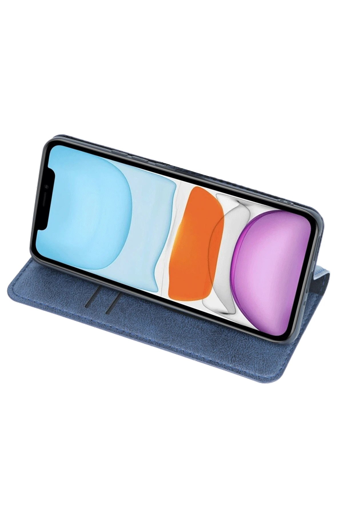 Newface iPhone 11 Kılıf Trend S Plus Kapaklı Kılıf - Lacivert