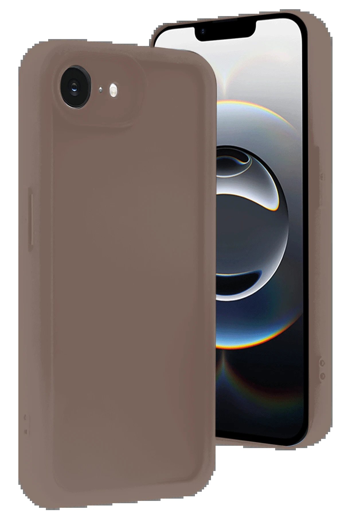 Newface iPhone 16E Kılıf Viera Silikon - Kahverengi