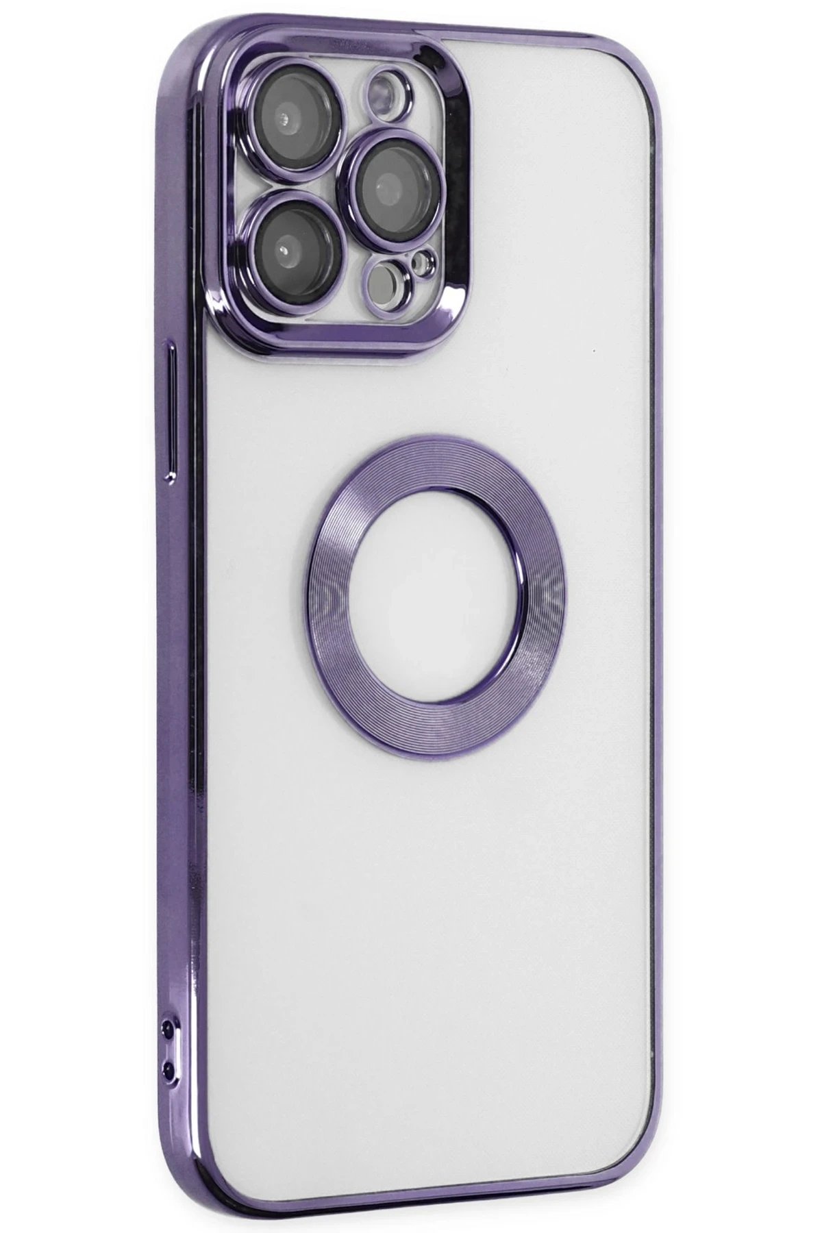 Newface iPhone 13 Pro Max Kılıf Slot Silikon - Mor