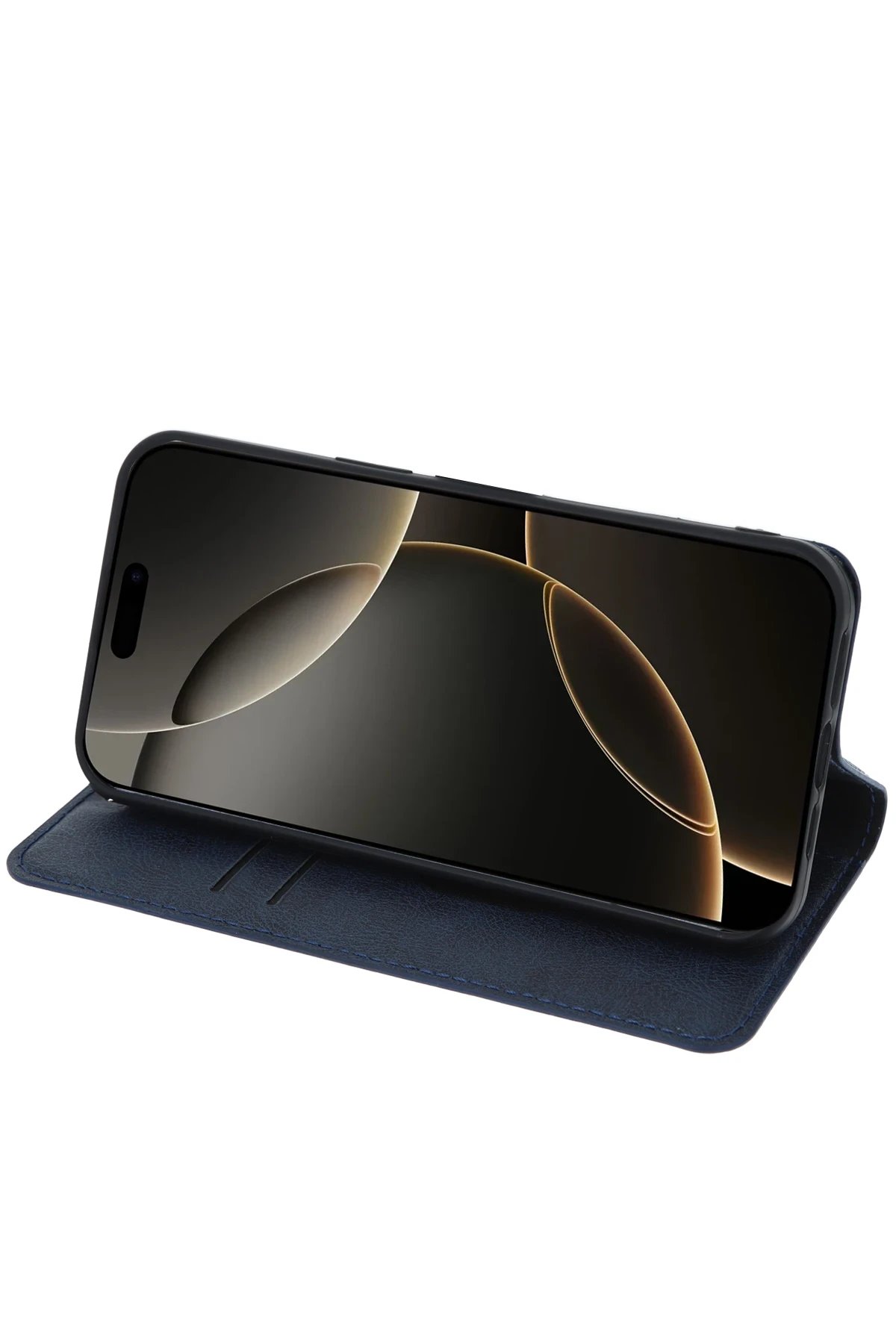 Newface iPhone 15 Pro Max Kılıf Trend S Plus Kapaklı Kılıf - Lacivert