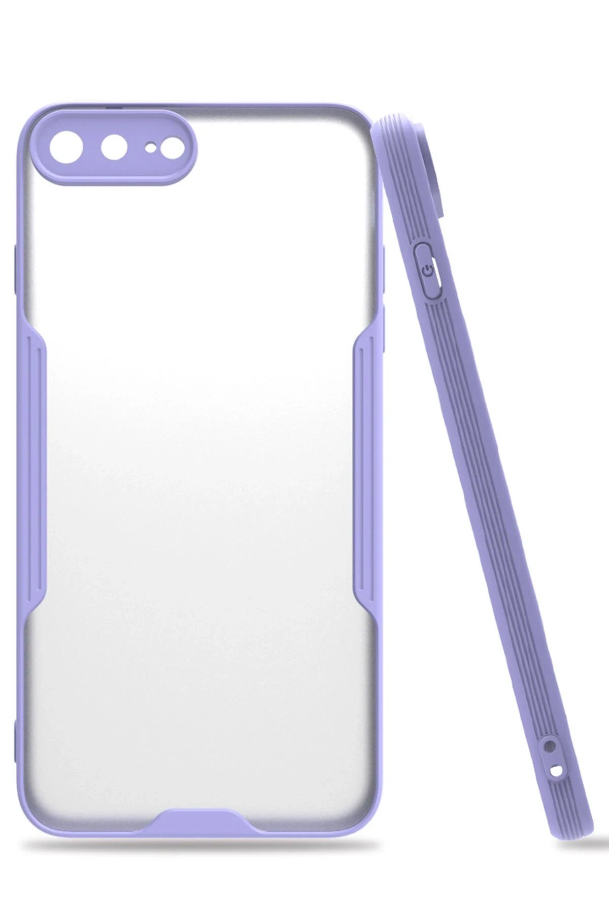 Newface iPhone 7 Plus Kılıf Platin Silikon - Lila