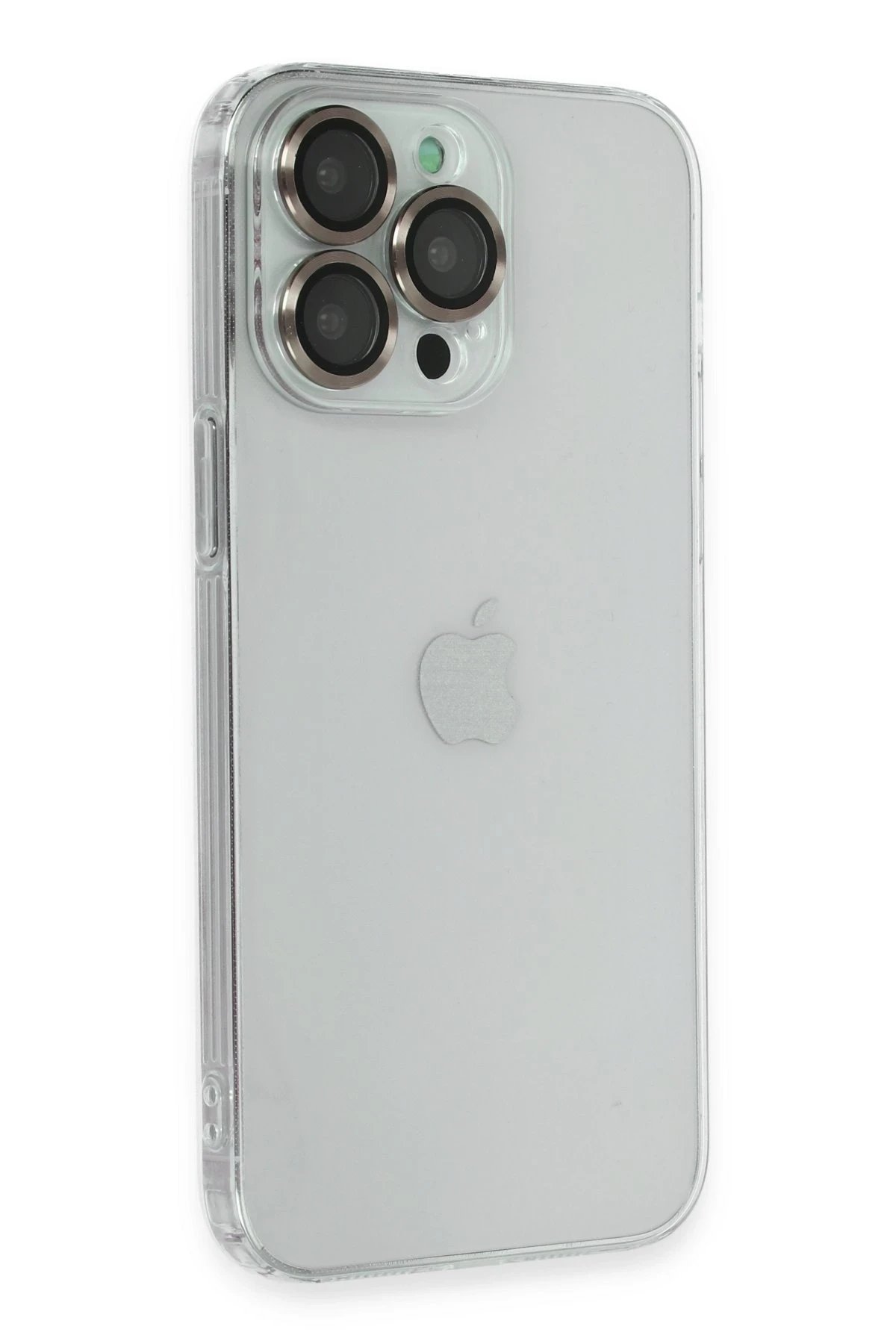 Newface iPhone 13 Pro Kılıf Luko Lens Silikon - Gold