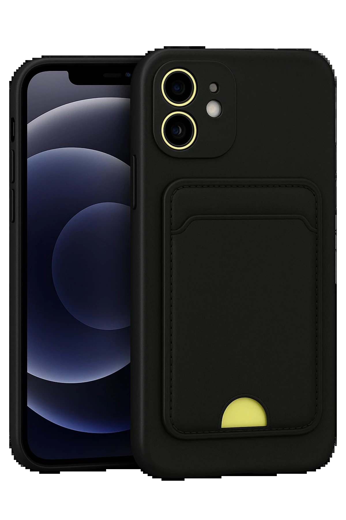 Newface iPhone 11 Kılıf Kelvin Kartvizitli Silikon - Siyah