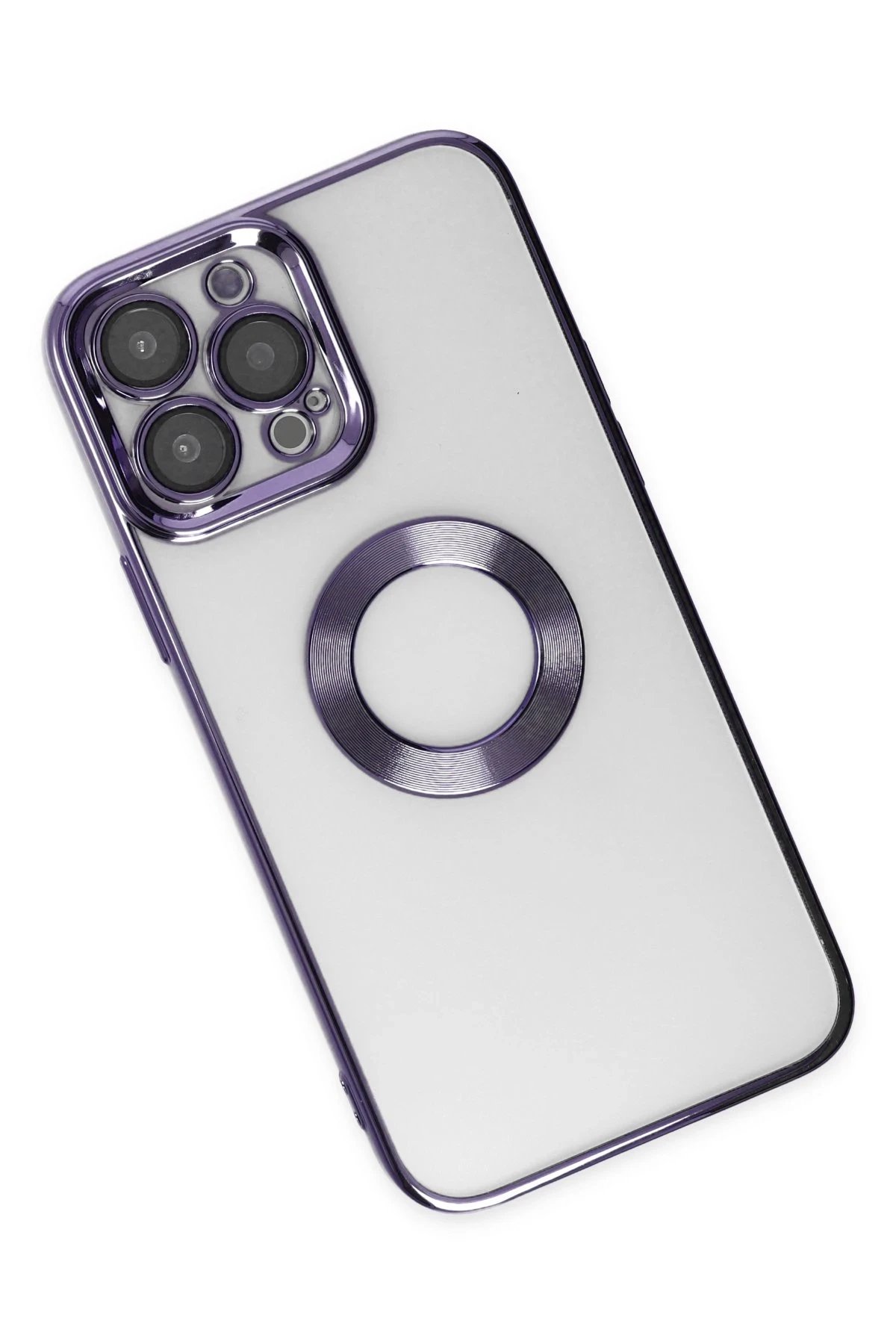 Newface iPhone 14 Pro Max Kılıf Slot Silikon - Mor