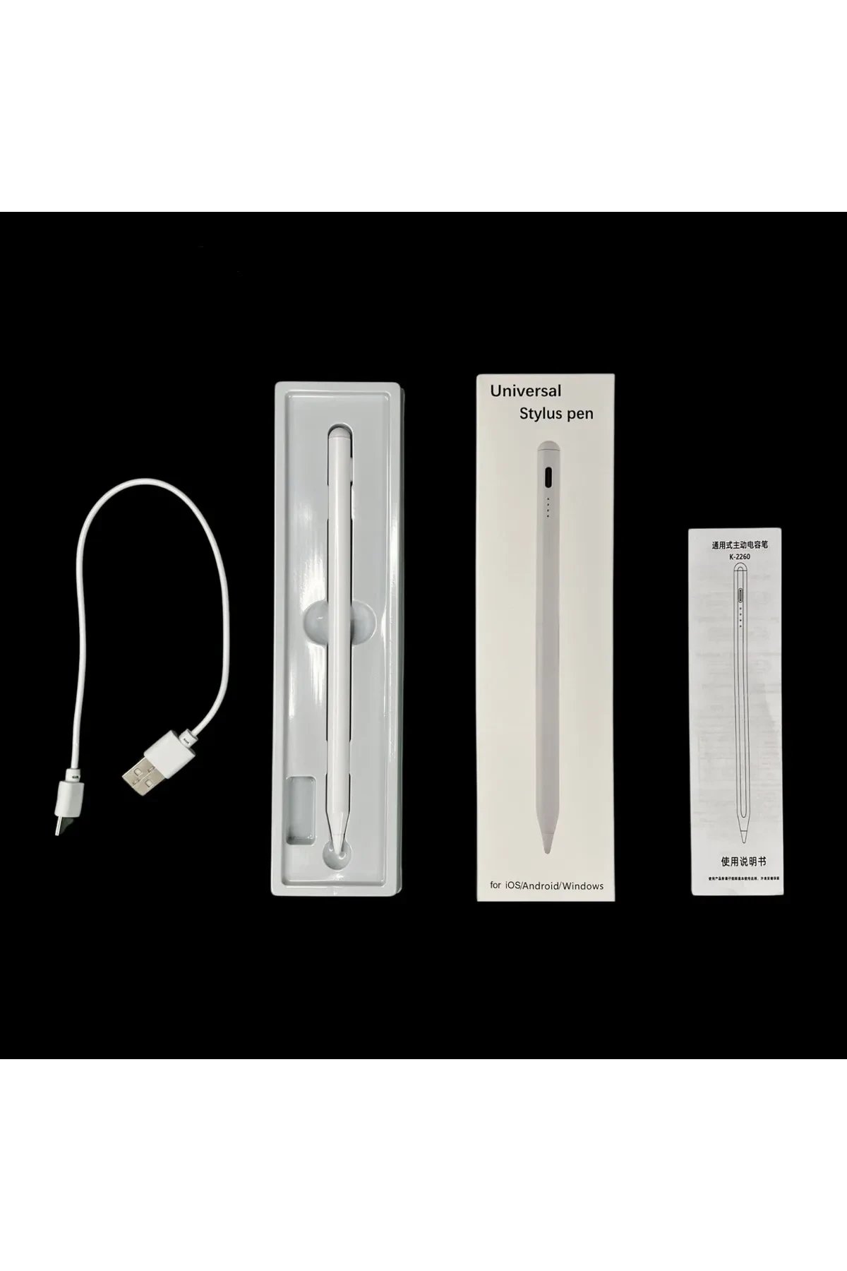 Newface K2260 IOS ve Android Uyumlu Universal Dokunmatik Stylus Kalem - Beyaz