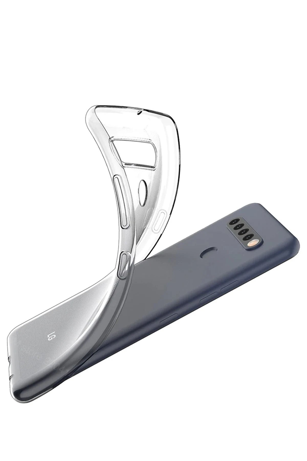 Newface LG K61 Kılıf Lüx Şeffaf Silikon - Şeffaf