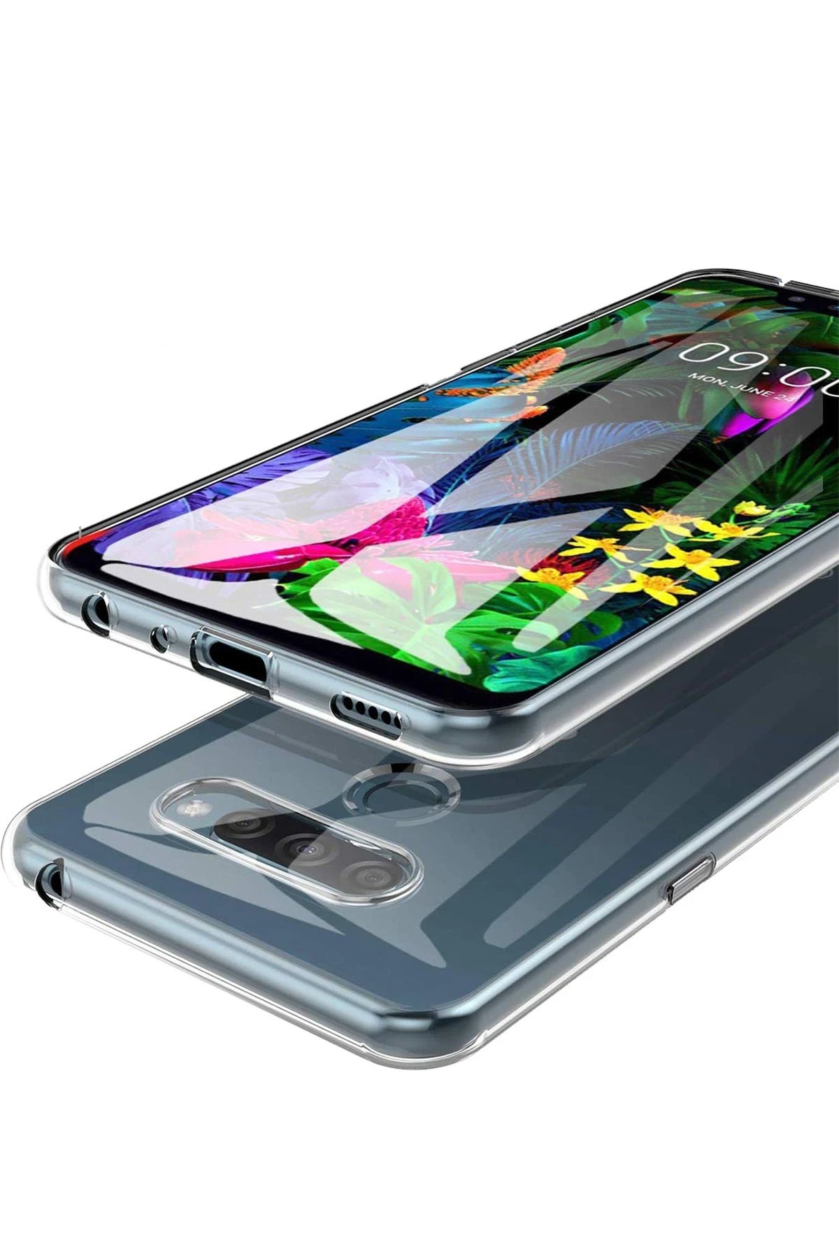 Newface LG K61 Kılıf Lüx Şeffaf Silikon - Şeffaf