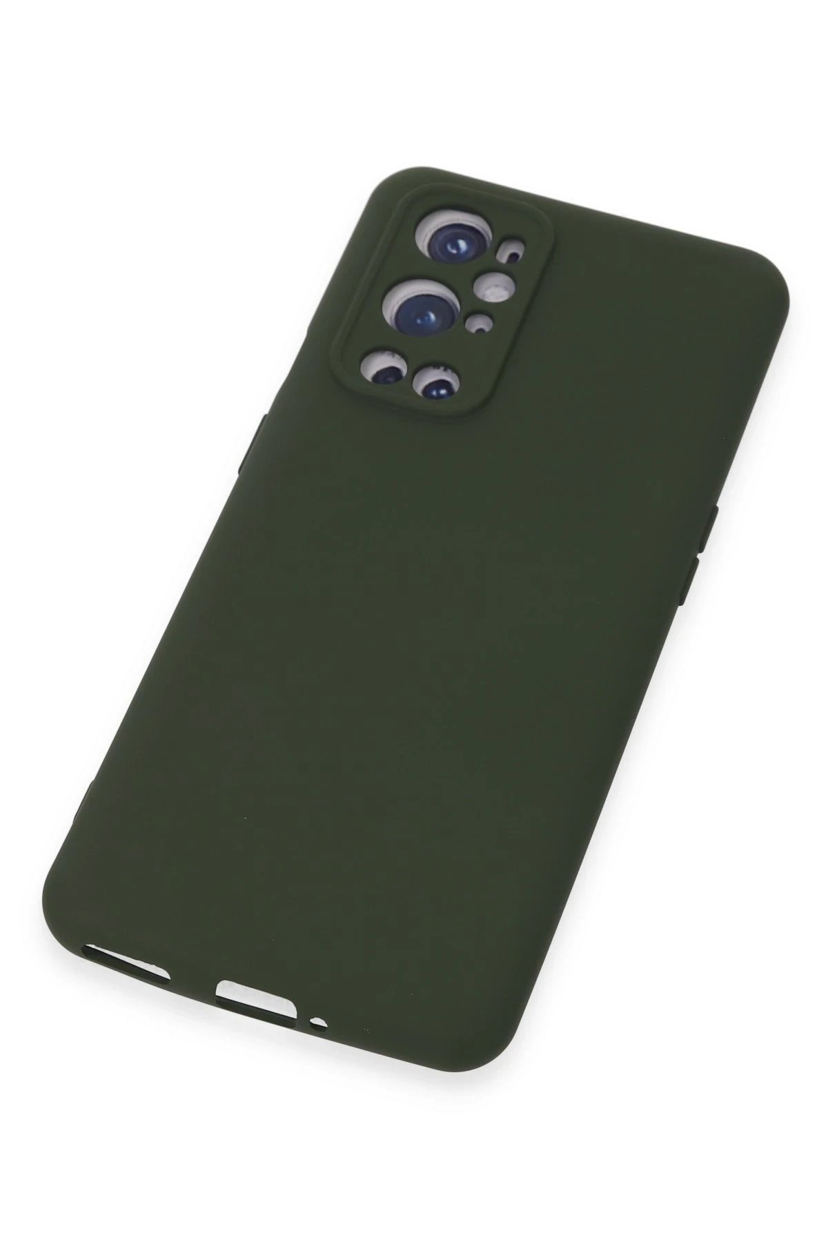 Newface One Plus 9 Pro Kılıf Nano içi Kadife Silikon - Koyu Yeşil