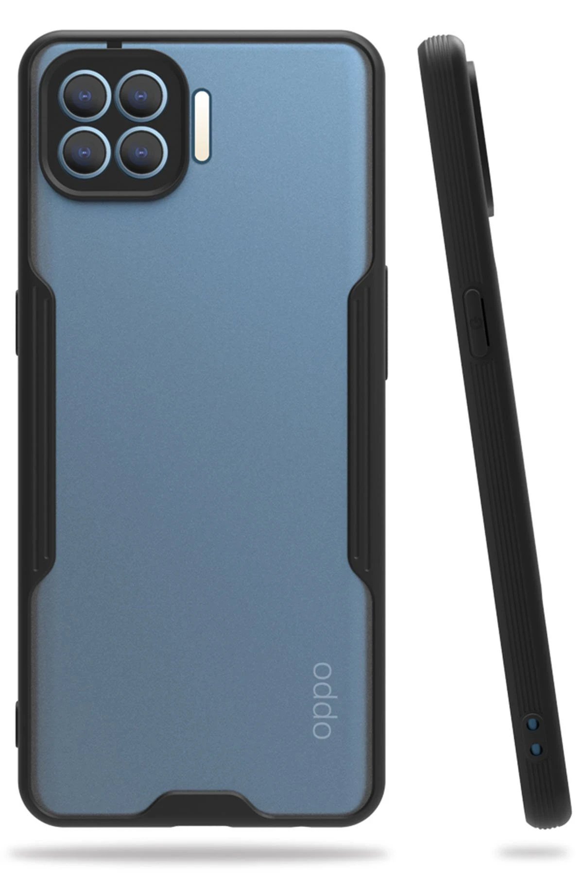 Newface Oppo Reno 4 Lite Kılıf Platin Silikon - Siyah