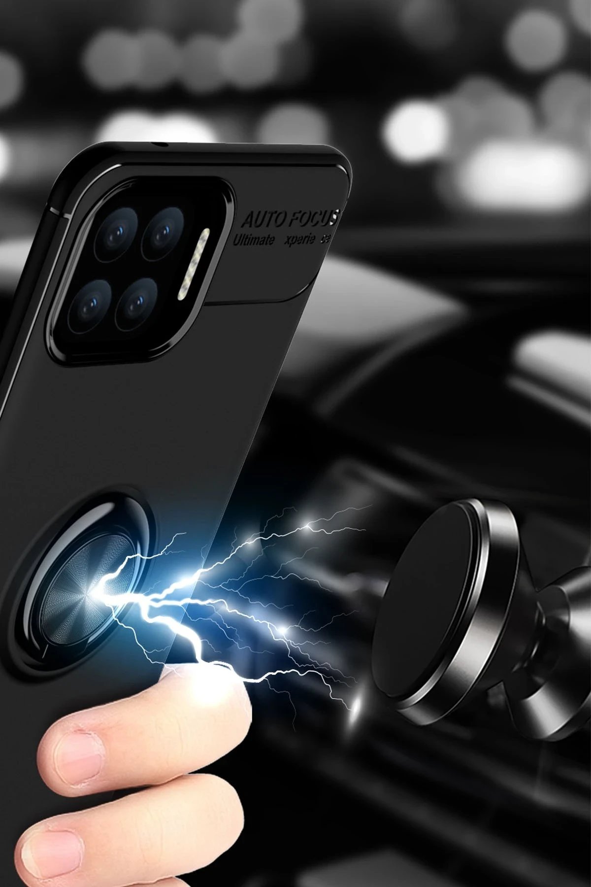 Newface Oppo A73 Kılıf Range Yüzüklü Silikon - Mavi