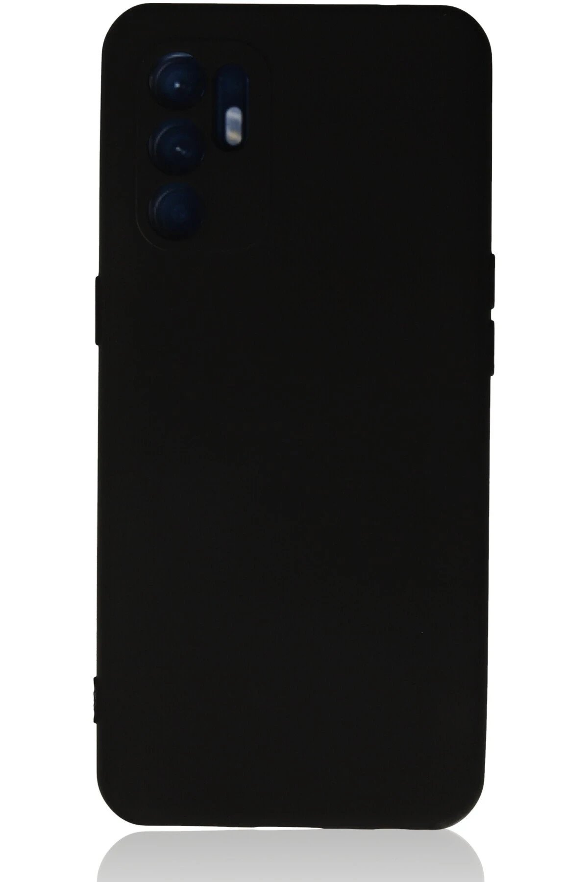 Newface Oppo Reno 6 Kılıf Nano içi Kadife Silikon - Siyah