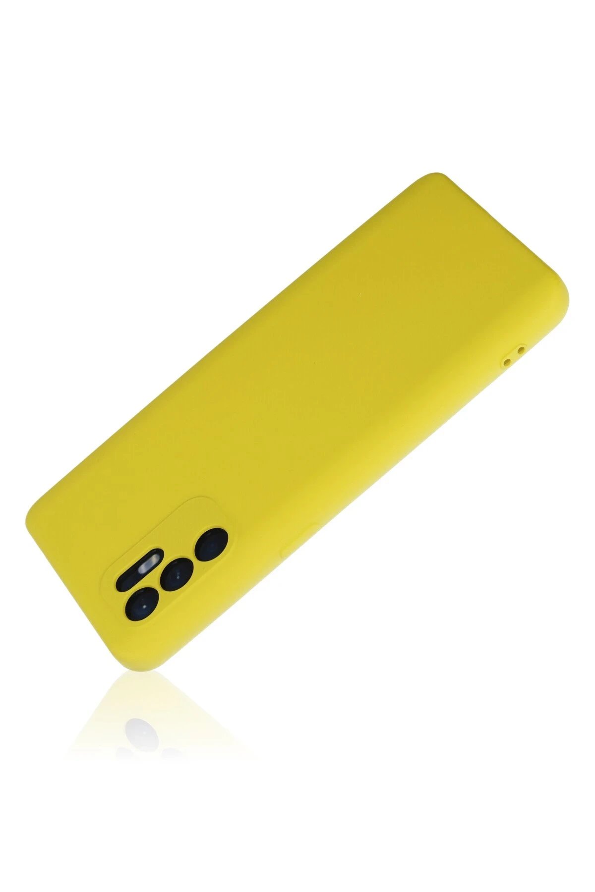 Newface Oppo Reno 6 Kılıf Nano içi Kadife Silikon - Sarı1