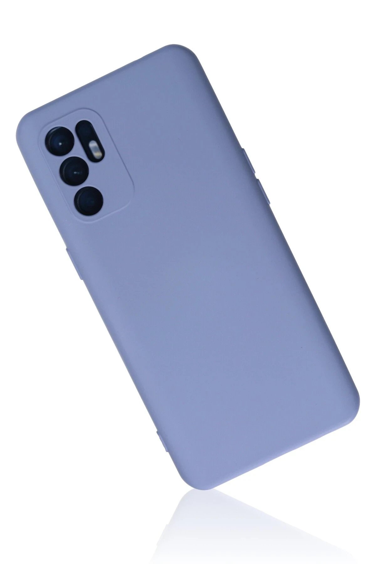 Newface Oppo Reno 6 Kılıf Nano içi Kadife Silikon - Lila