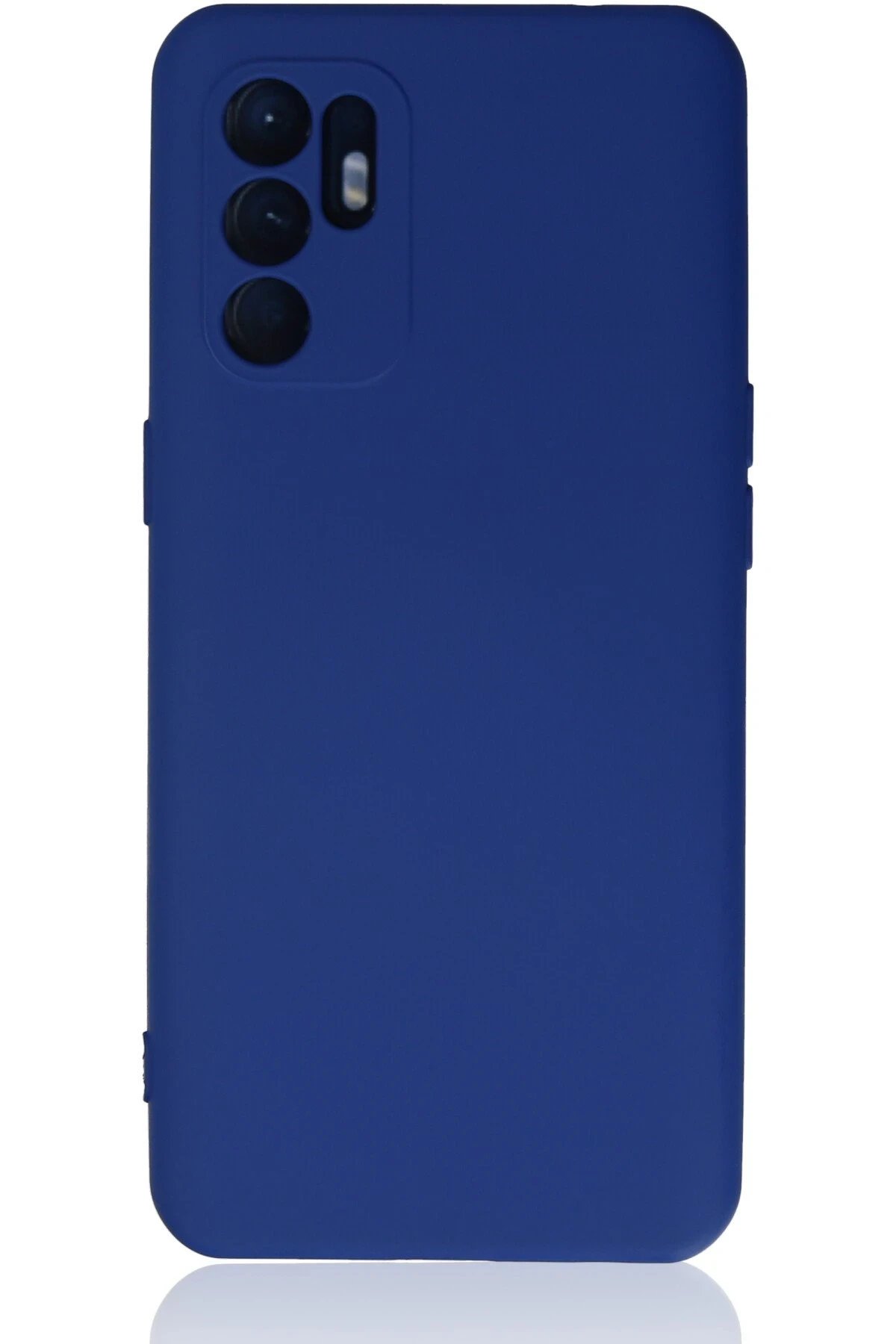 Newface Oppo Reno 6 Kılıf Nano içi Kadife Silikon - Mavi