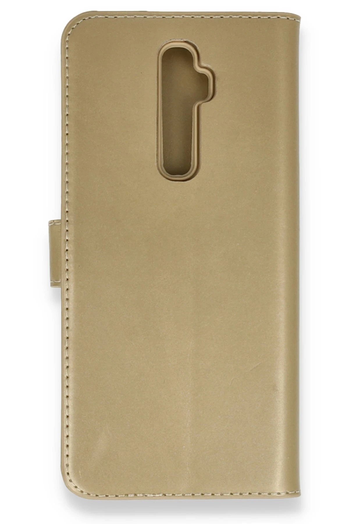 Newface Oppo Reno 2Z Kılıf Trend S Plus Kapaklı Kılıf - Gold