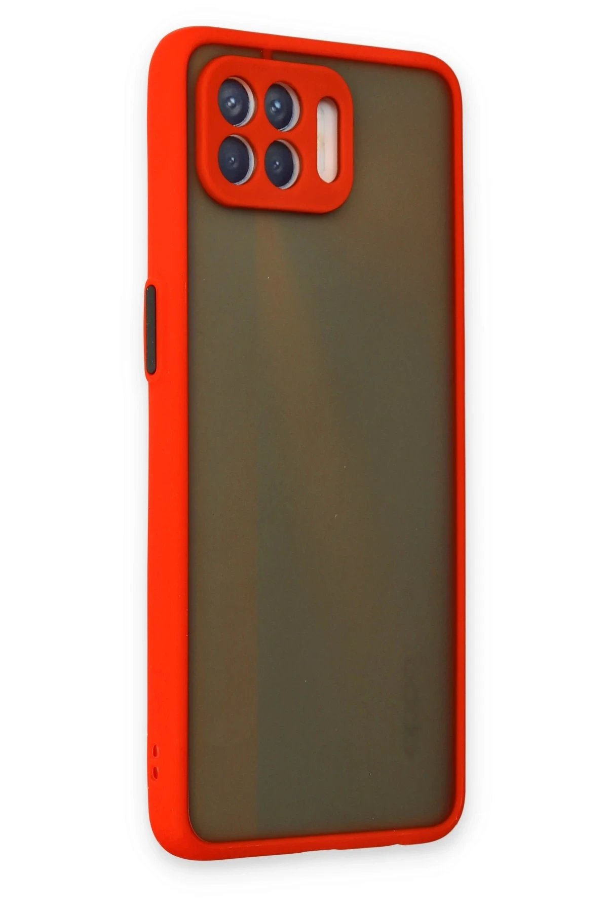 Newface Oppo Reno 4 Lite Kılıf Montreal Silikon Kapak - Kırmızı