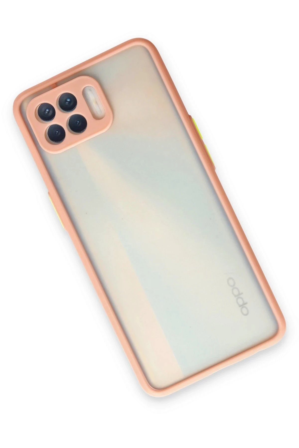 Newface Oppo Reno 4 Lite Kılıf Montreal Silikon Kapak - Pembe