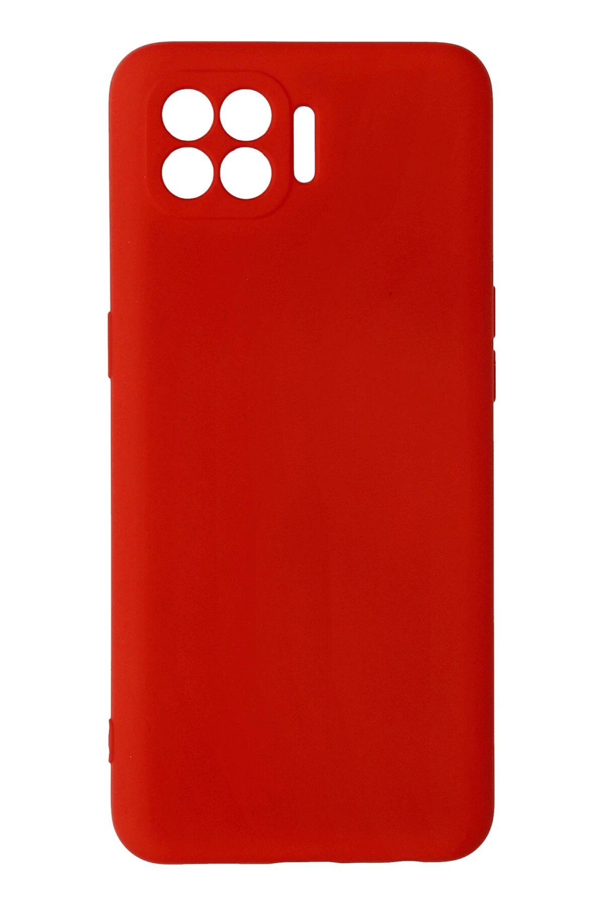 Newface Oppo Reno 4 Lite Kılıf Nano içi Kadife Silikon - Kırmızı