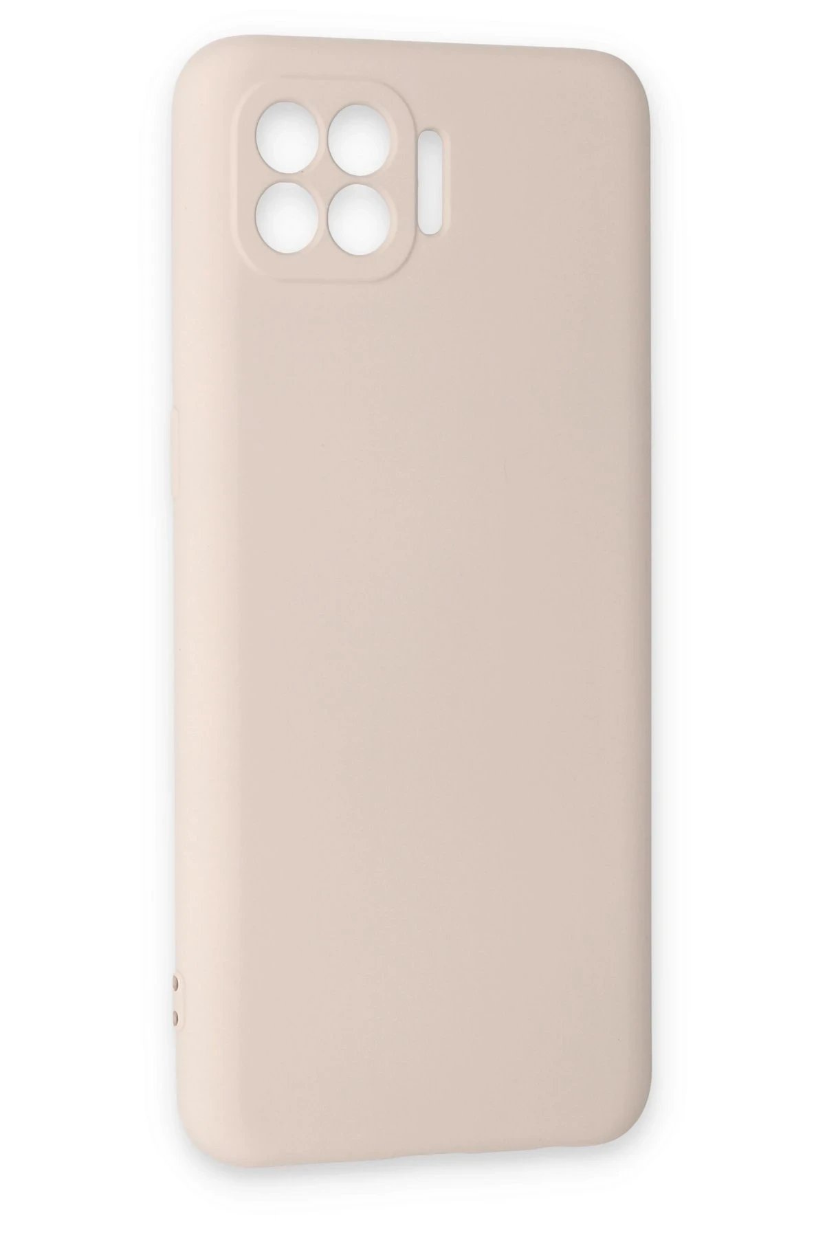 Newface Oppo Reno 4 Lite Kılıf Nano içi Kadife Silikon - Pudra