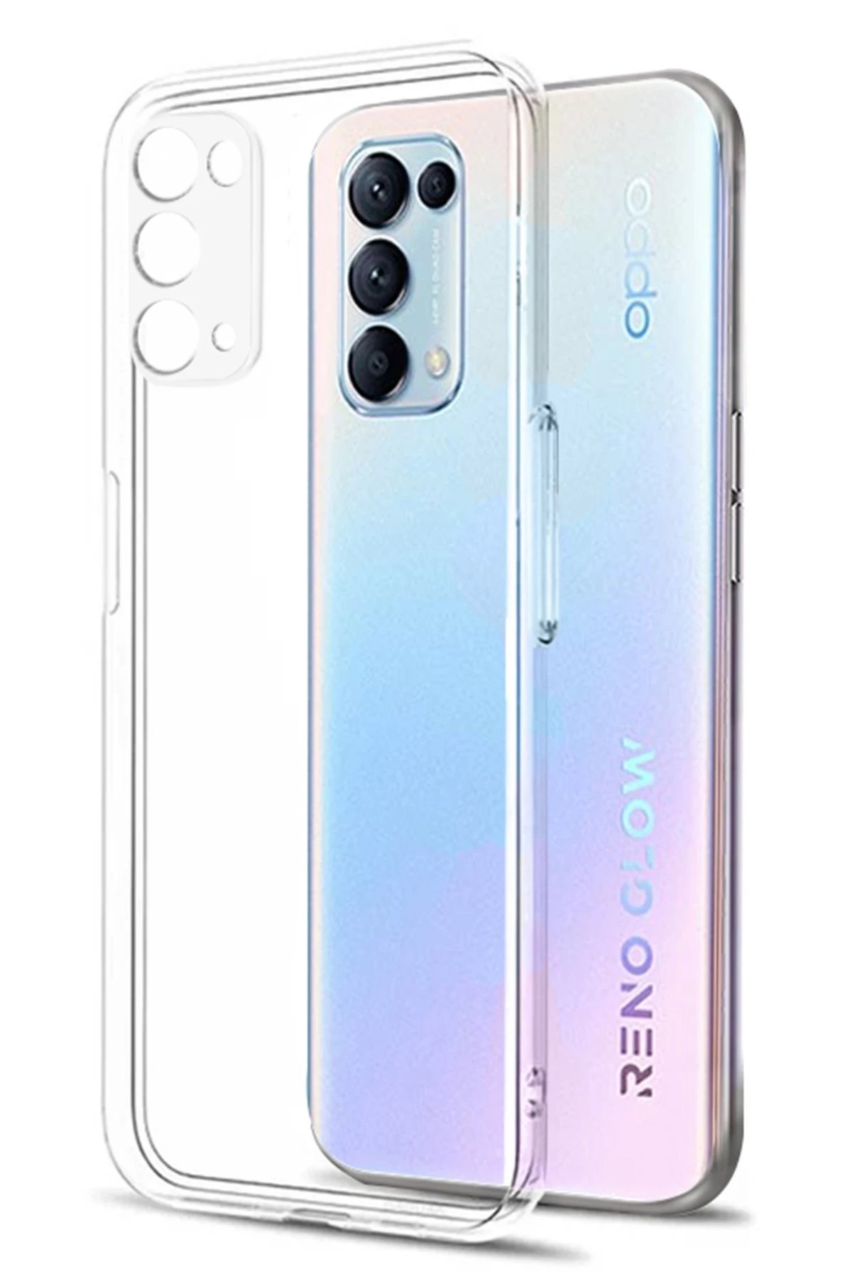 Newface Oppo Reno 5 Kılıf Lüx Şeffaf Silikon