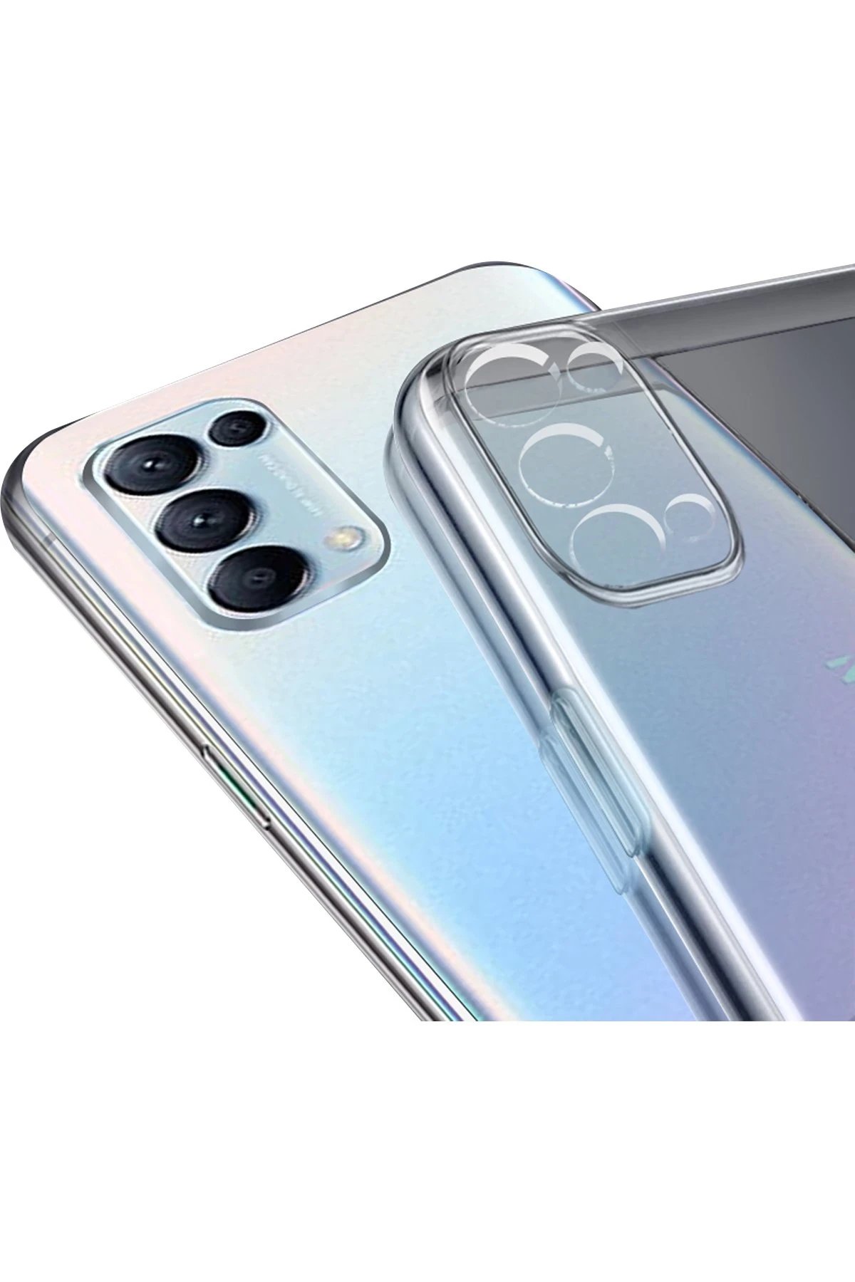 Newface Oppo Reno 5 Kılıf Lüx Şeffaf Silikon