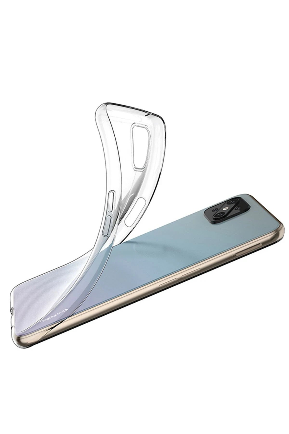 Newface Oppo Reno 4 Lite Kılıf Lüx Şeffaf Silikon - Şeffaf