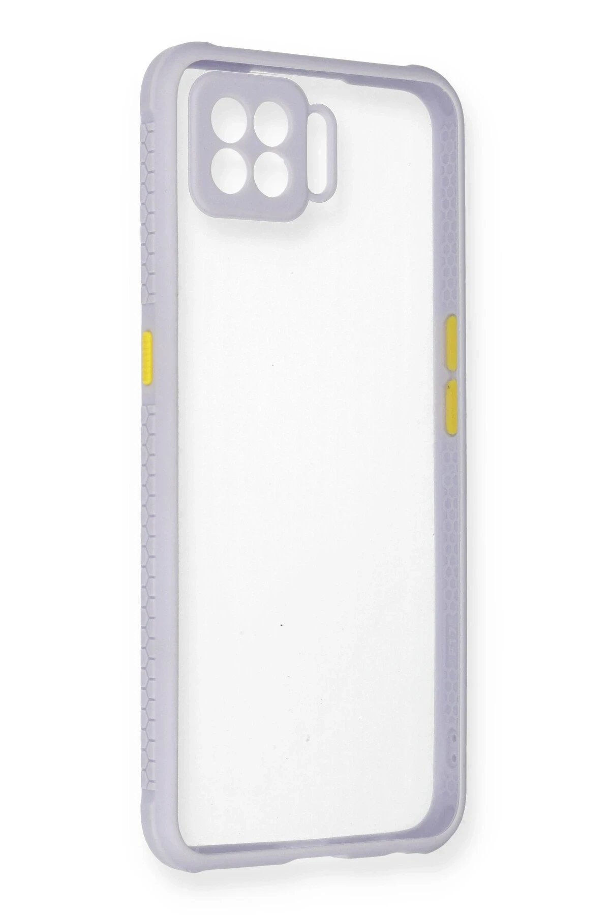 Newface Oppo A73 Kılıf Miami Şeffaf Silikon - Lila