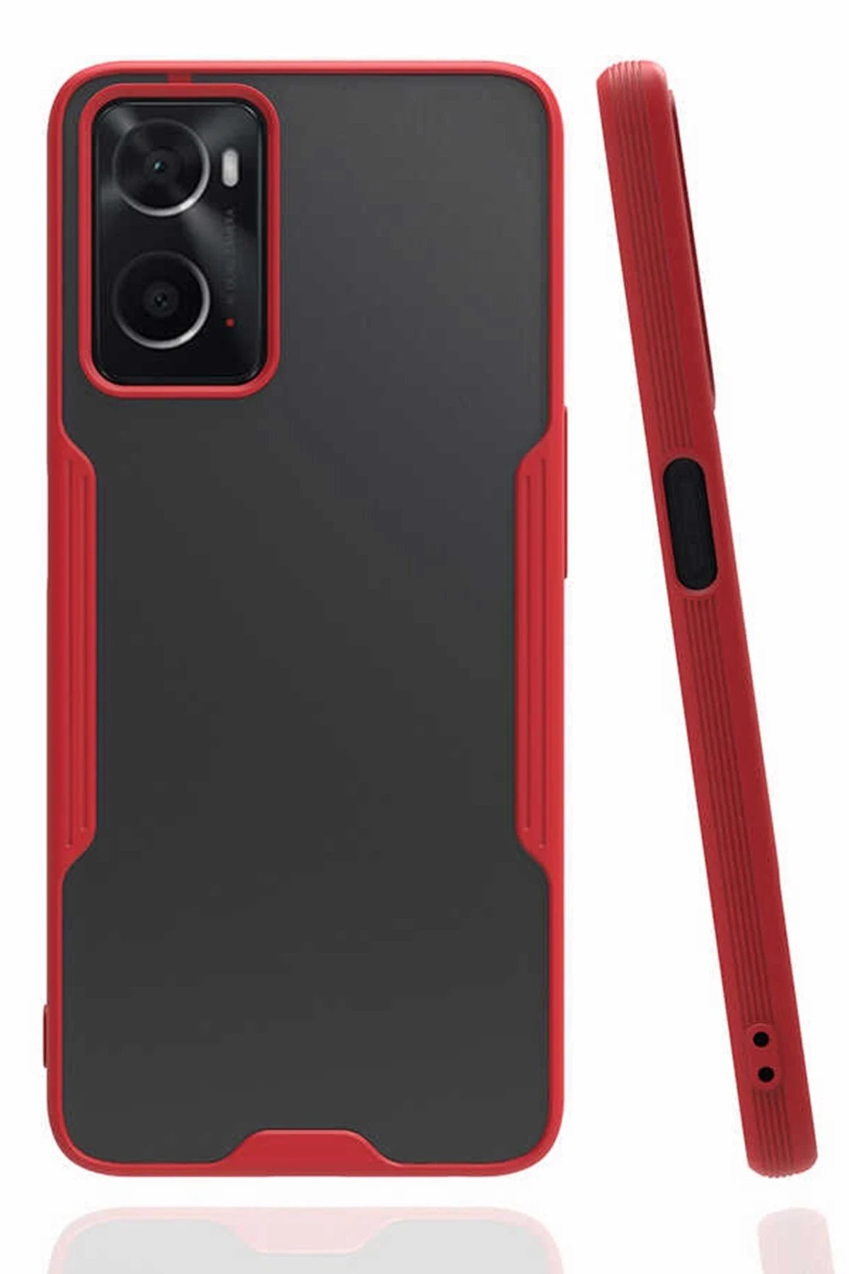 Newface Oppo A96 Kılıf Platin Silikon - Kırmızı