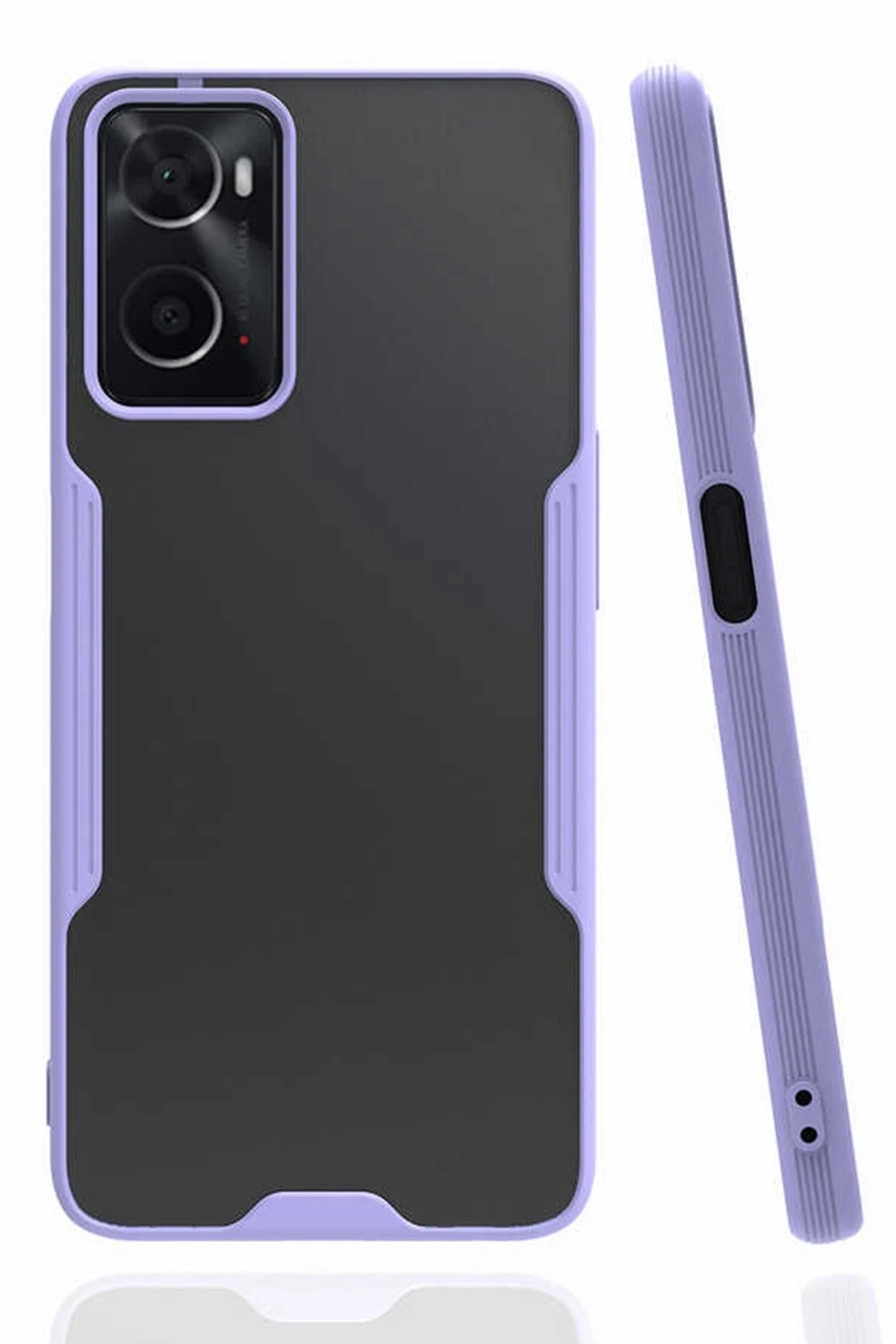 Newface Oppo A96 Kılıf Platin Silikon - Lila