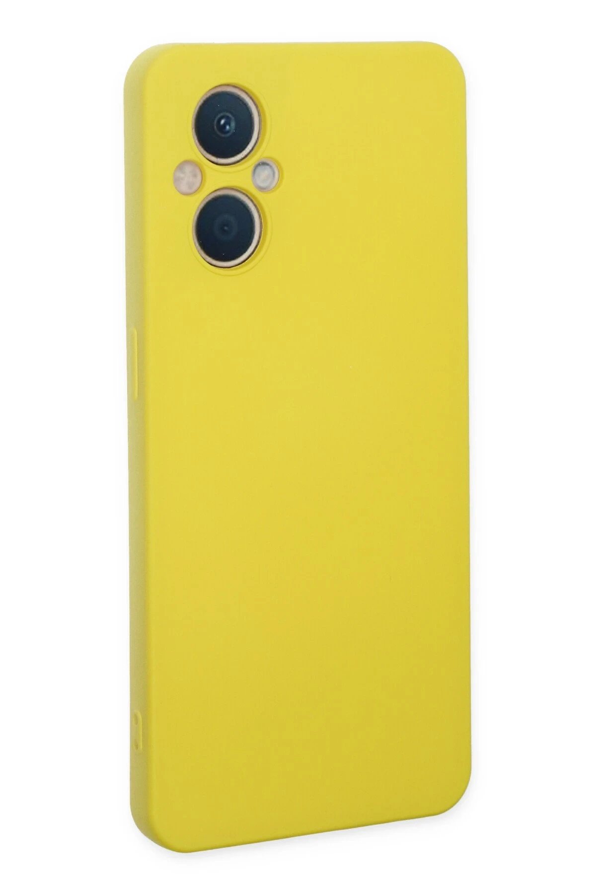 Newface Oppo Reno 7 Lite Kılıf Nano içi Kadife Silikon - Sarı