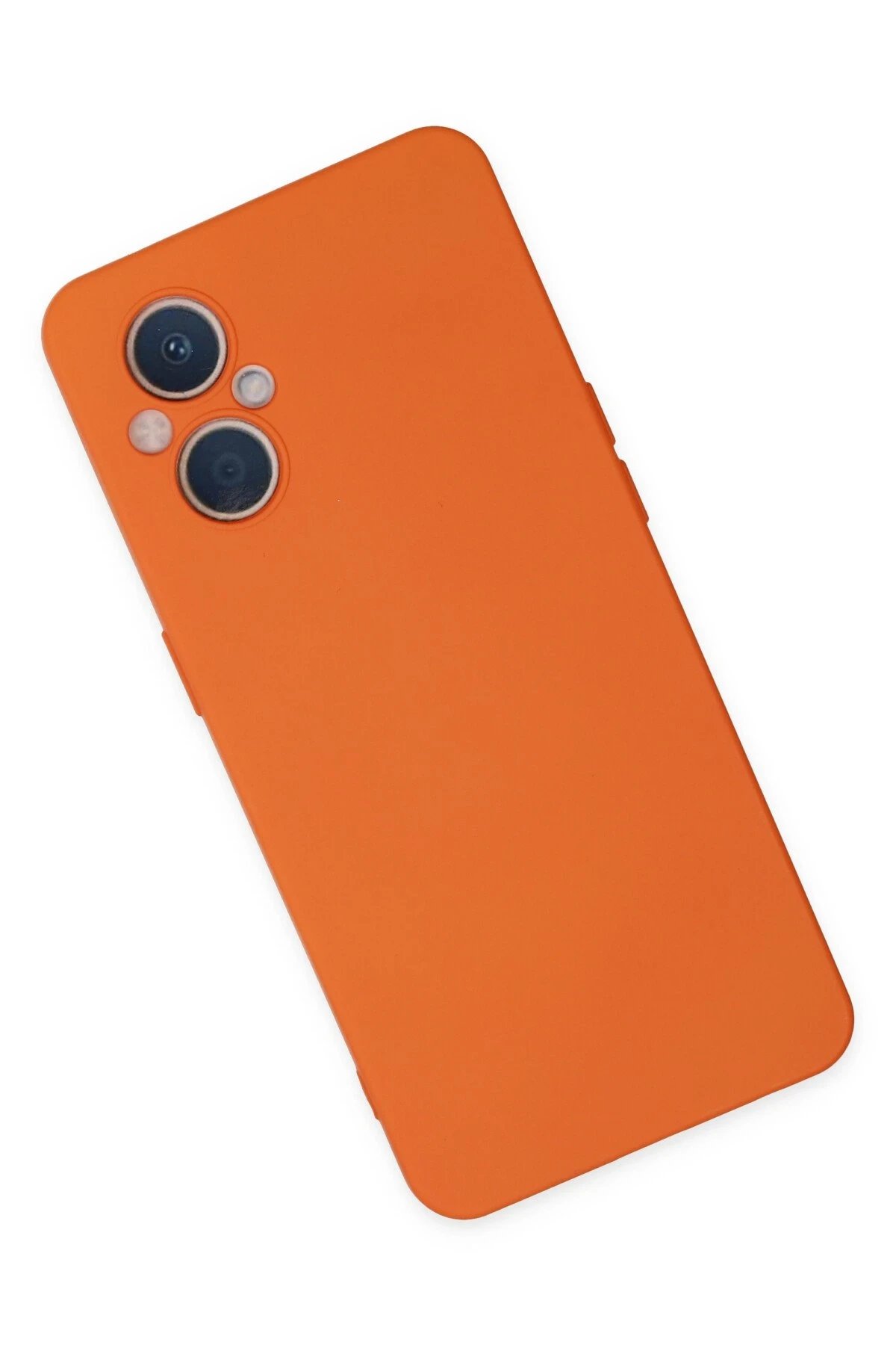 Newface Oppo Reno 7 Lite Kılıf Nano içi Kadife Silikon - Turuncu