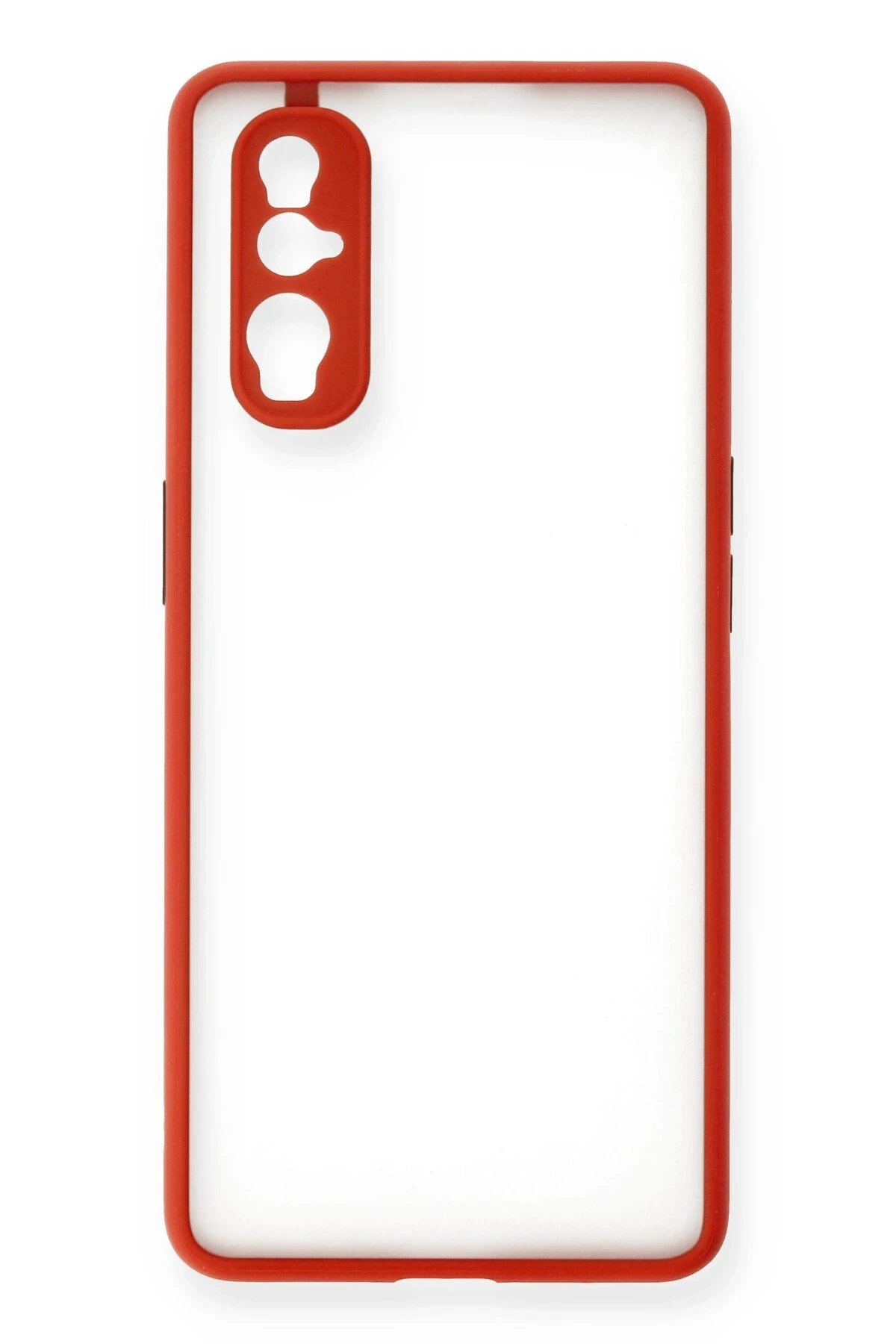 Newface Oppo Find X2 Kılıf Montreal Silikon Kapak - Kırmızı