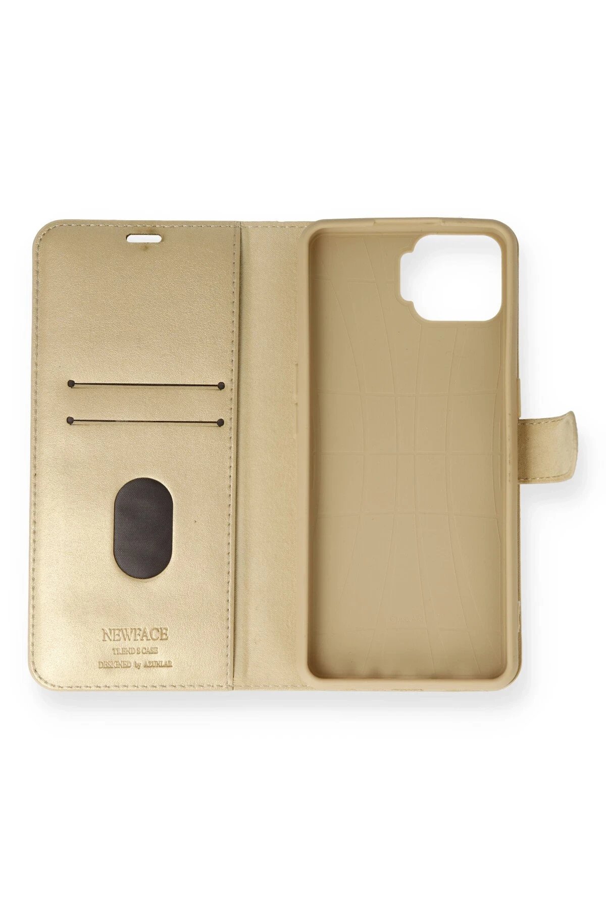 Newface Oppo A73 Kılıf Trend S Plus Kapaklı Kılıf - Gold