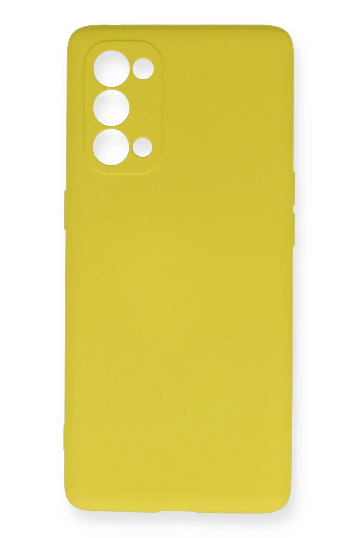 Newface Oppo Reno 5 Pro Kılıf Nano içi Kadife Silikon - Sarı