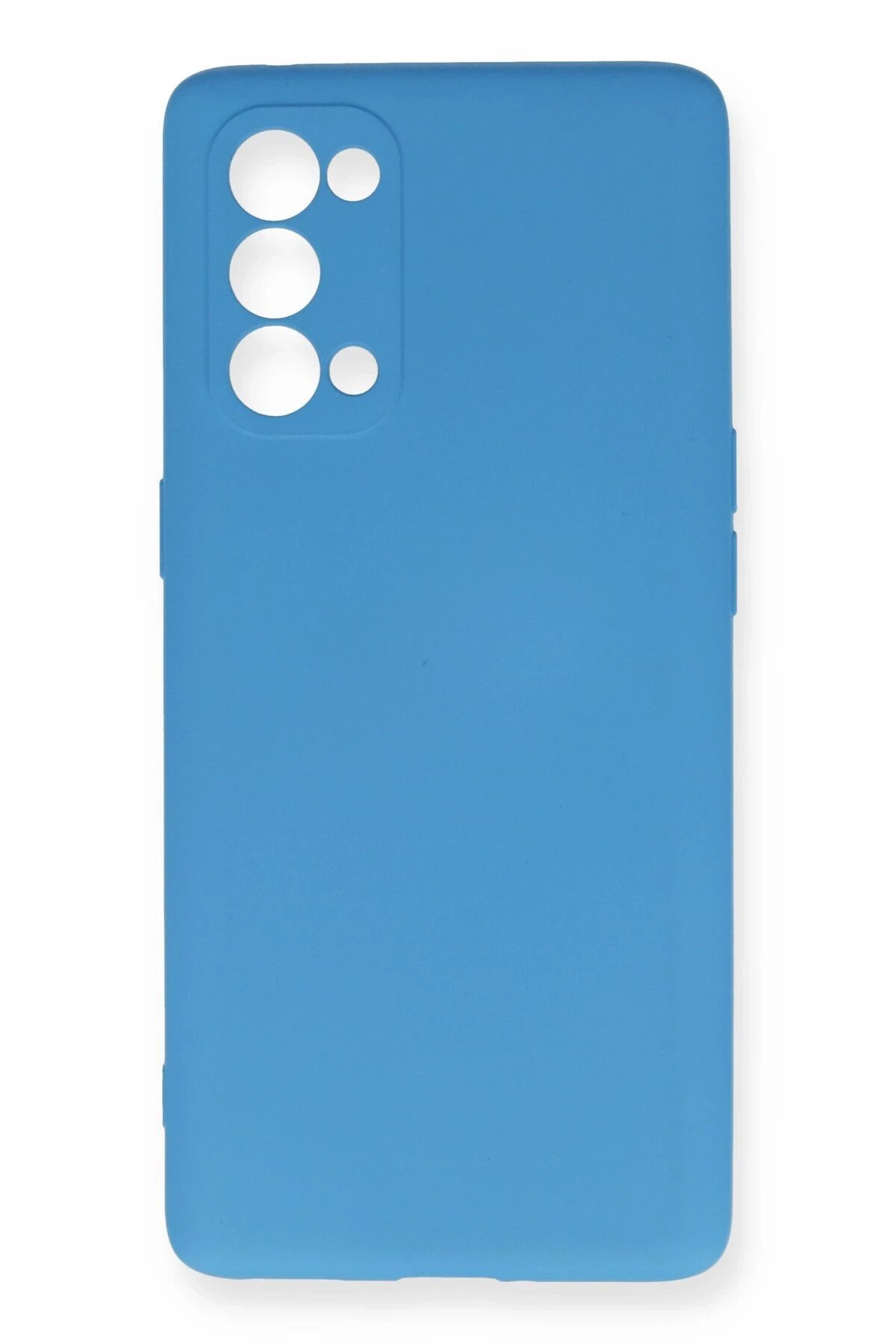 Newface Oppo Reno 5 Pro Kılıf Nano içi Kadife Silikon - Mavi