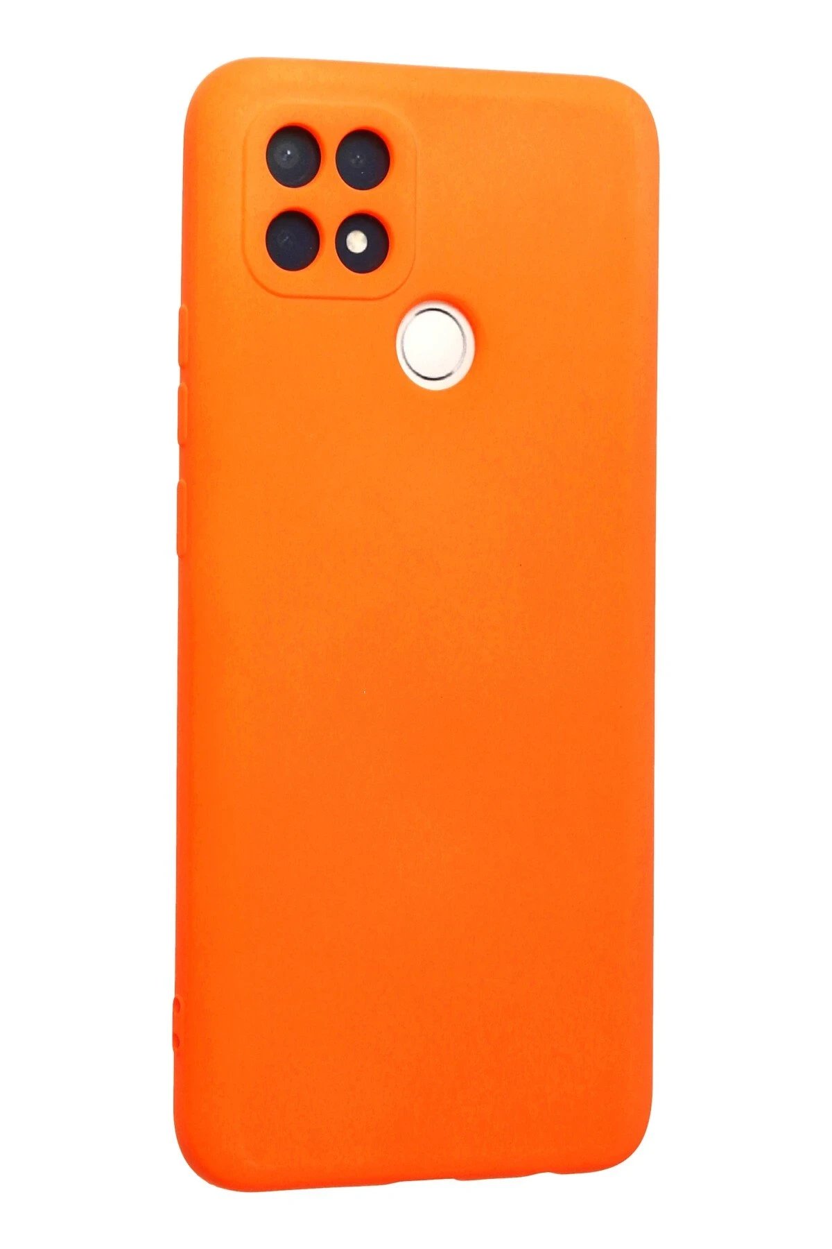 Newface Oppo A15 Kılıf Nano içi Kadife Silikon - Turuncu