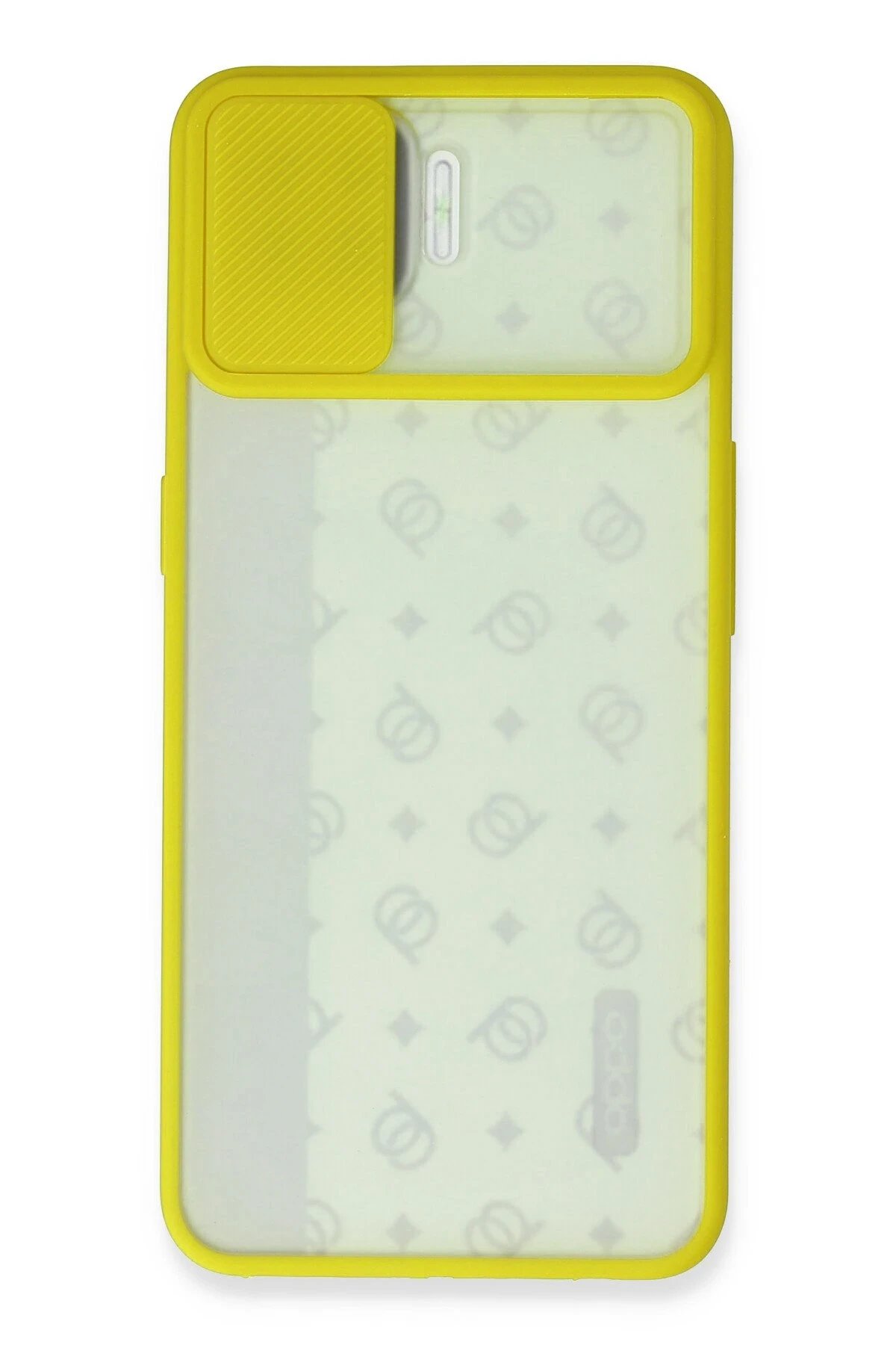 Newface Oppo A73 Kılıf Palm Buzlu Kamera Sürgülü Silikon - Sarı