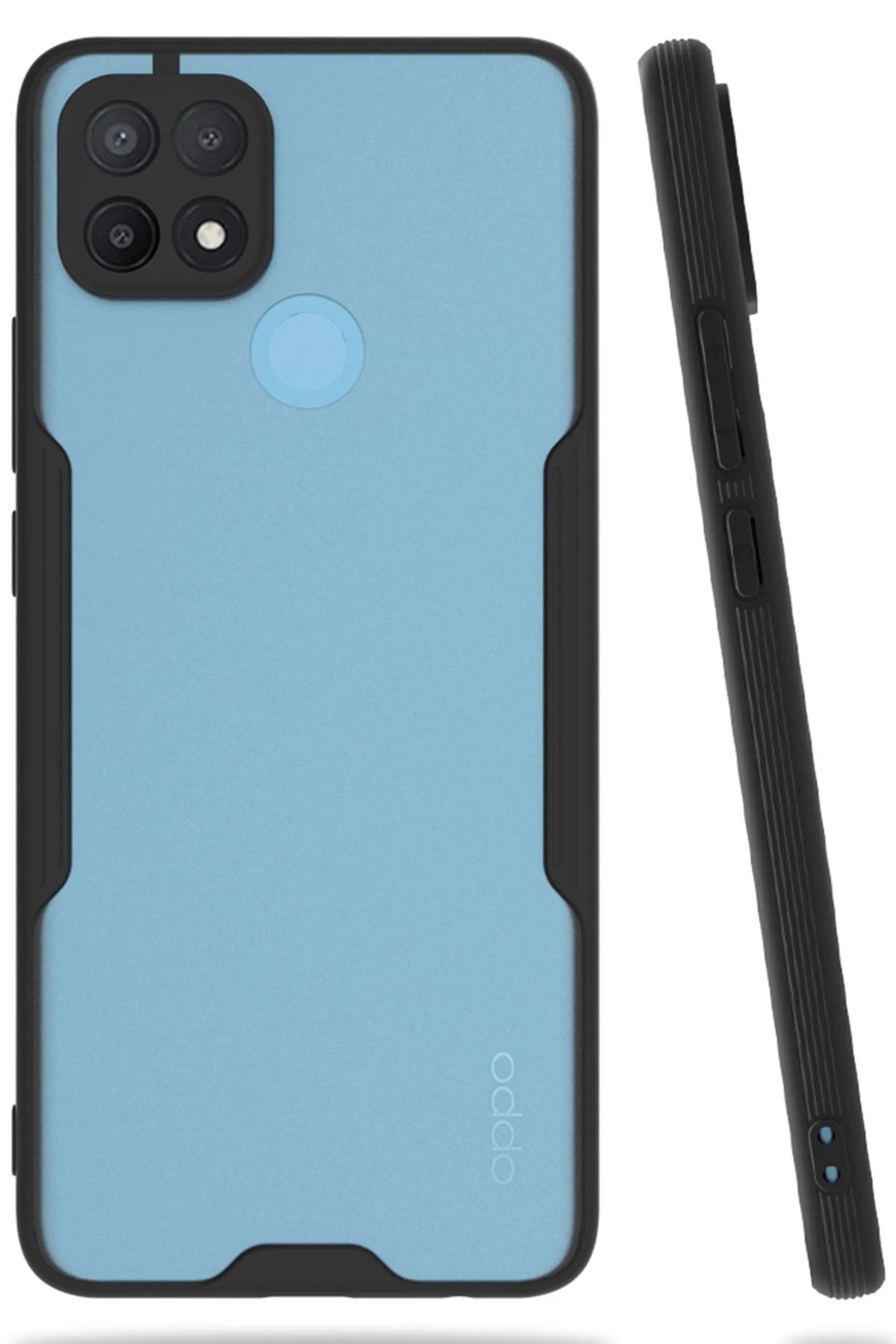 Newface Oppo A15 Kılıf Platin Silikon - Siyah