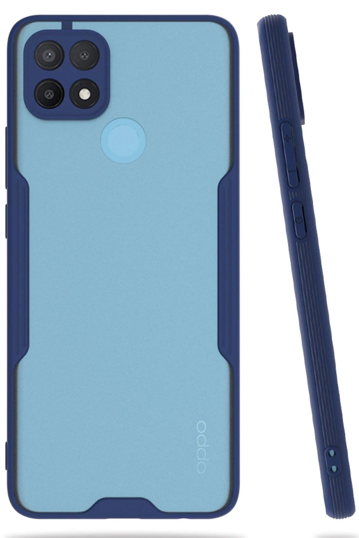 Newface Oppo A15 Kılıf Platin Silikon - Lacivert