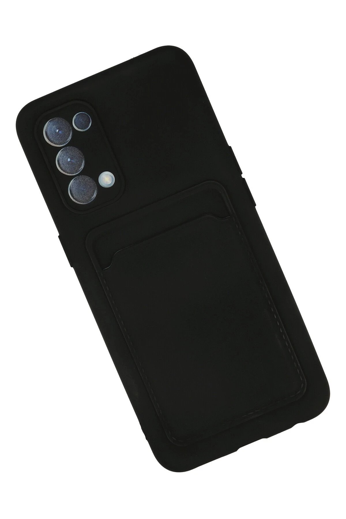 Newface Oppo Reno 5 Kılıf Kelvin Kartvizitli Silikon - Siyah