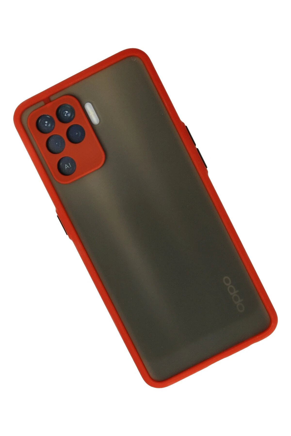 Newface Oppo Reno 5 Lite Kılıf Montreal Silikon Kapak - Kırmızı