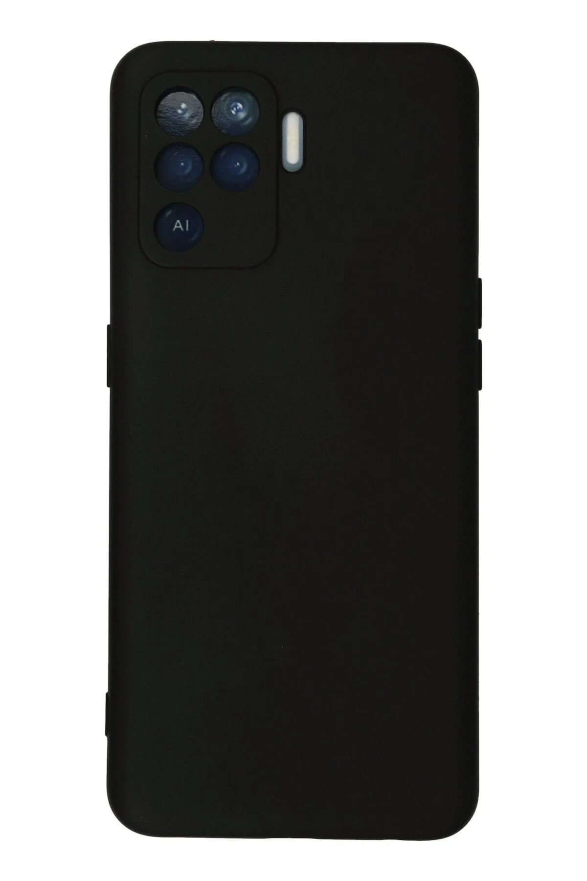 Newface Oppo Reno 5 Lite Kılıf Nano içi Kadife Silikon - Siyah