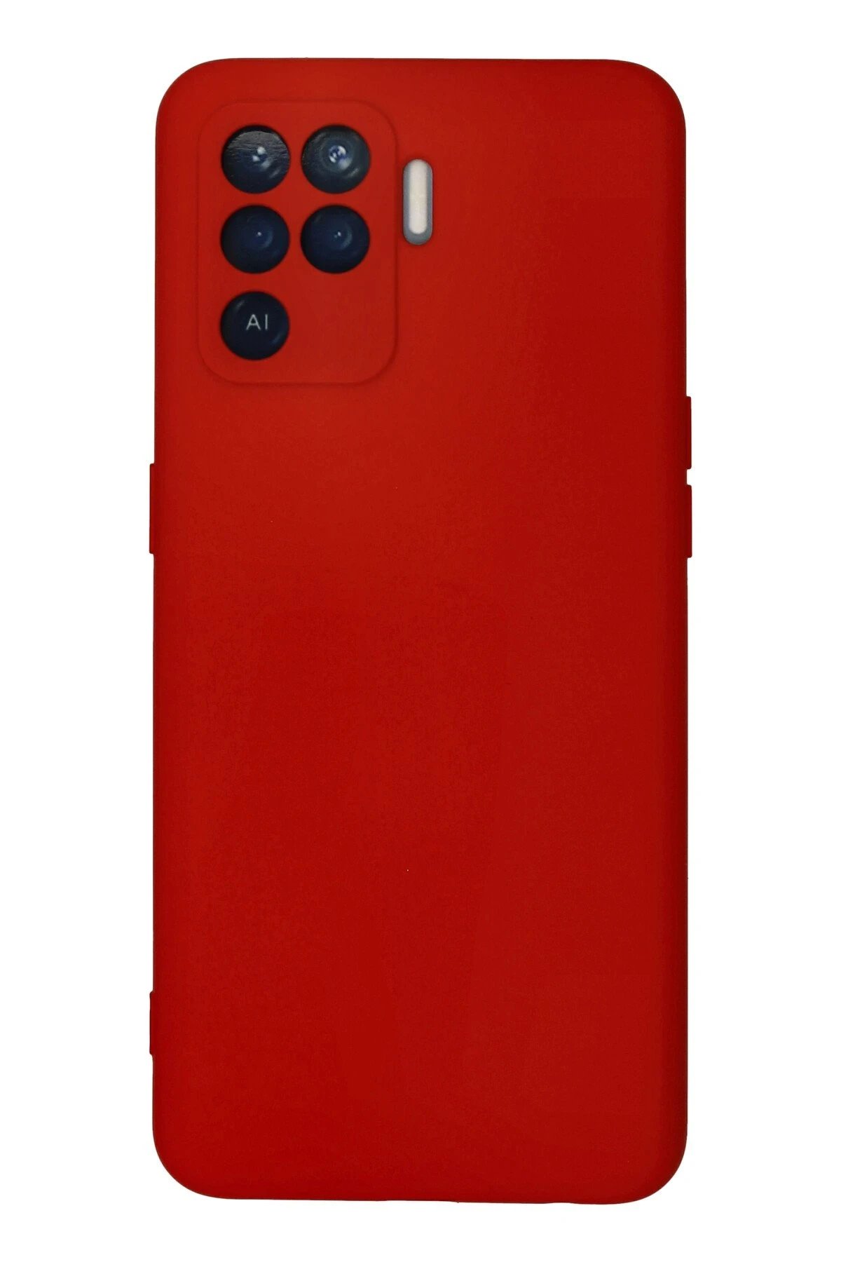 Newface Oppo Reno 5 Lite Kılıf Nano içi Kadife Silikon - Kırmızı