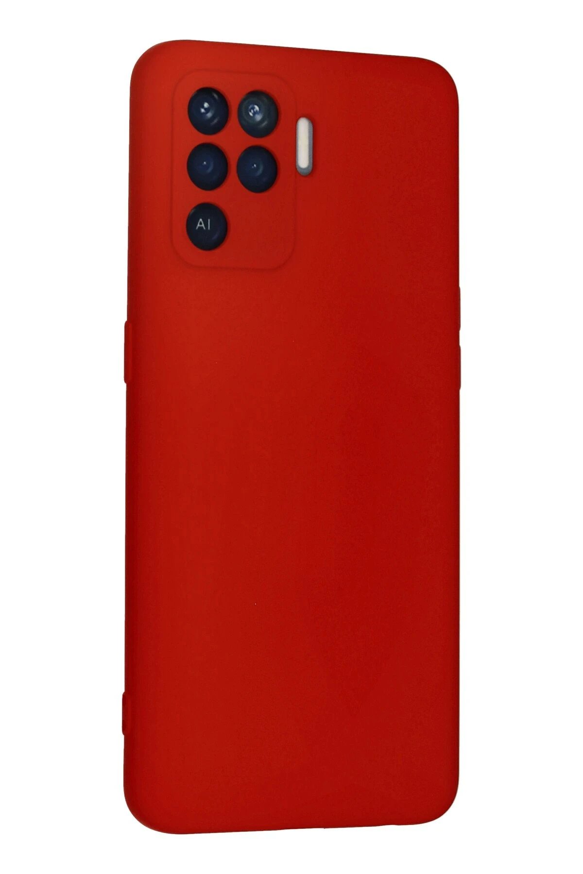 Newface Oppo Reno 5 Lite Kılıf Nano içi Kadife Silikon - Kırmızı