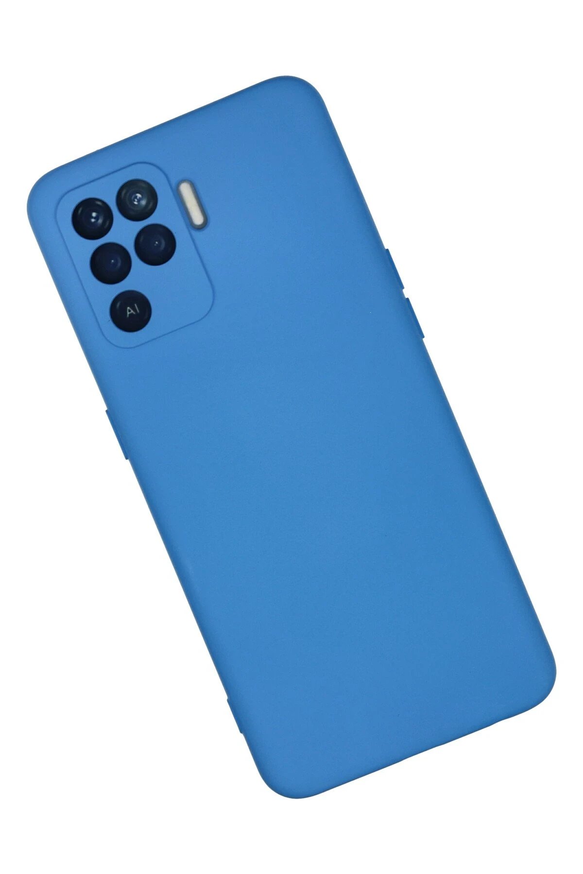 Newface Oppo Reno 5 Lite Kılıf Nano içi Kadife Silikon - Mavi