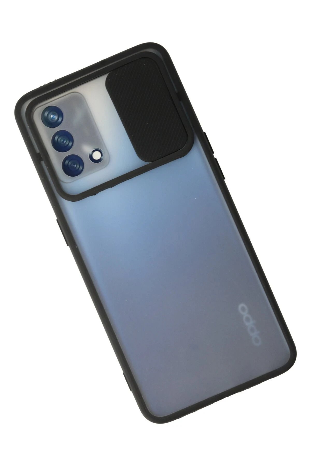 Newface Oppo A74 4G Kılıf Palm Buzlu Kamera Sürgülü Silikon - Siyah