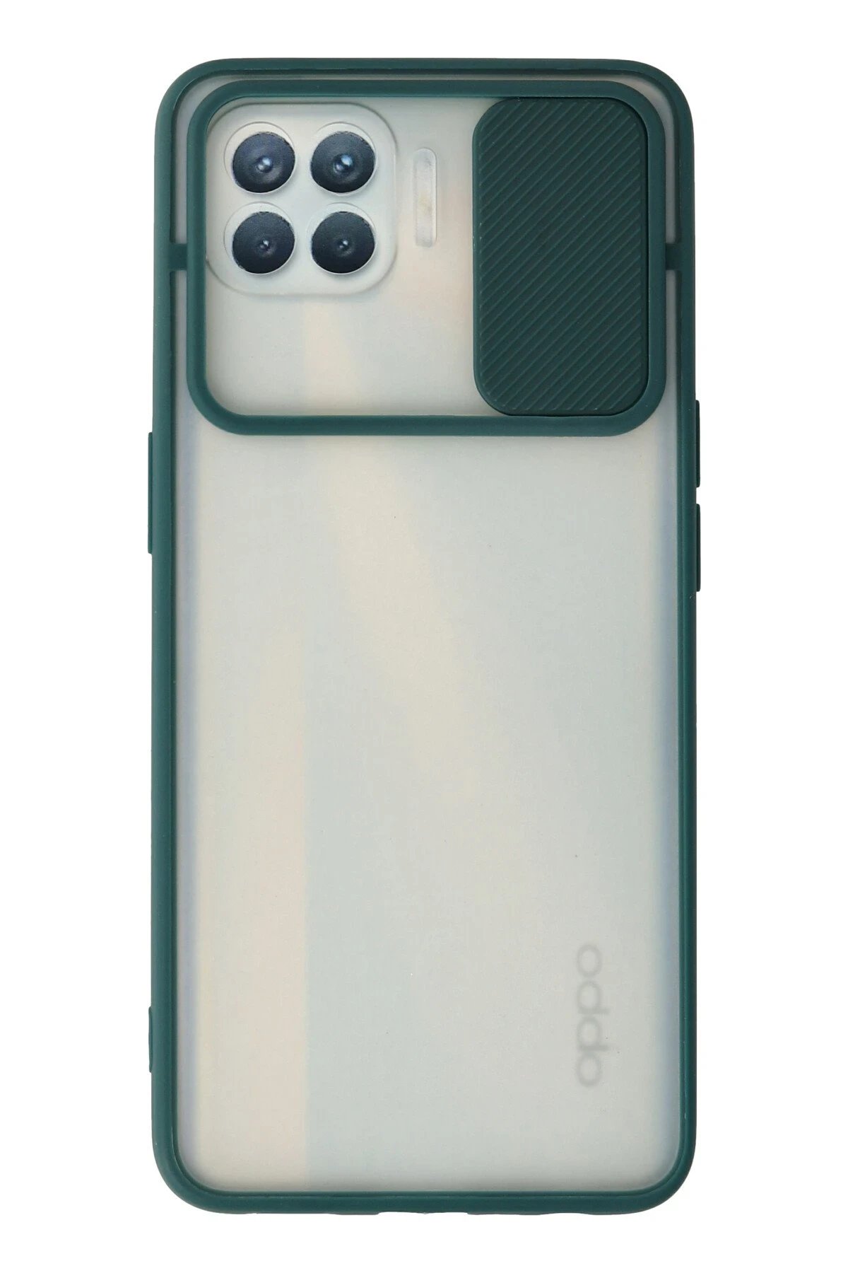 Newface Oppo Reno 4 Lite Kılıf Palm Buzlu Kamera Sürgülü Silikon - Yeşil